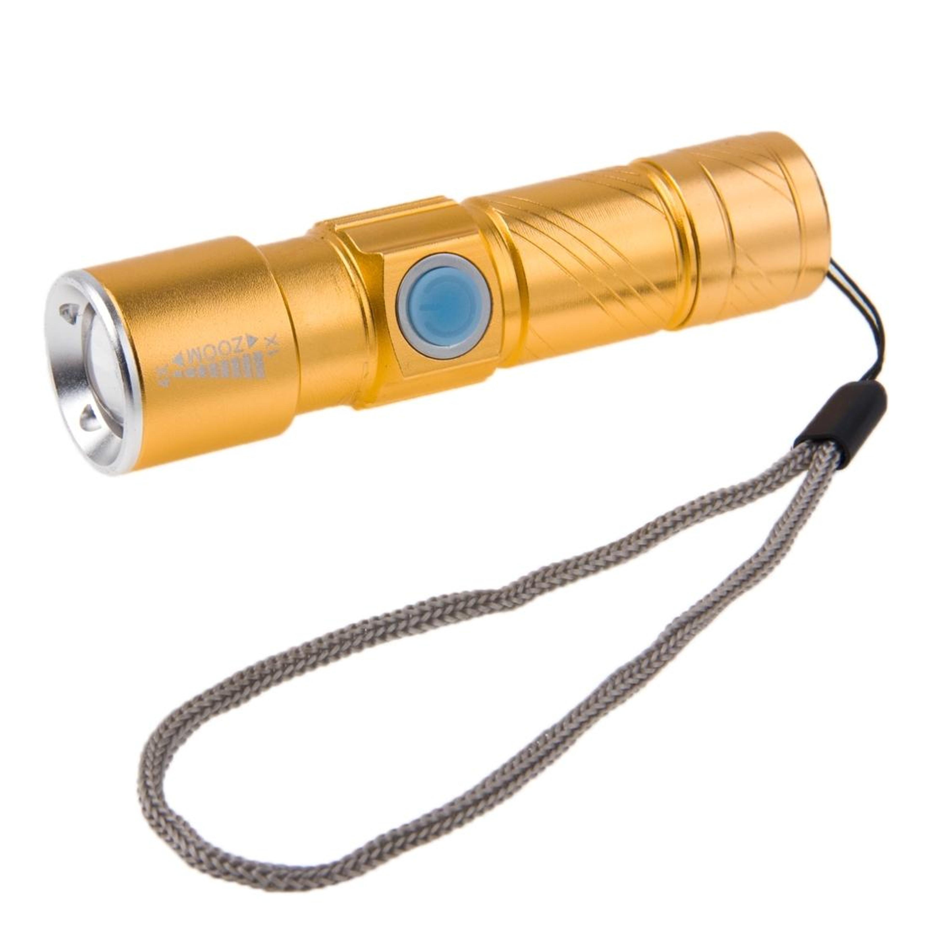 premium compact led zoom flashlight white light tactical torch for outdoor, cycling & emergency