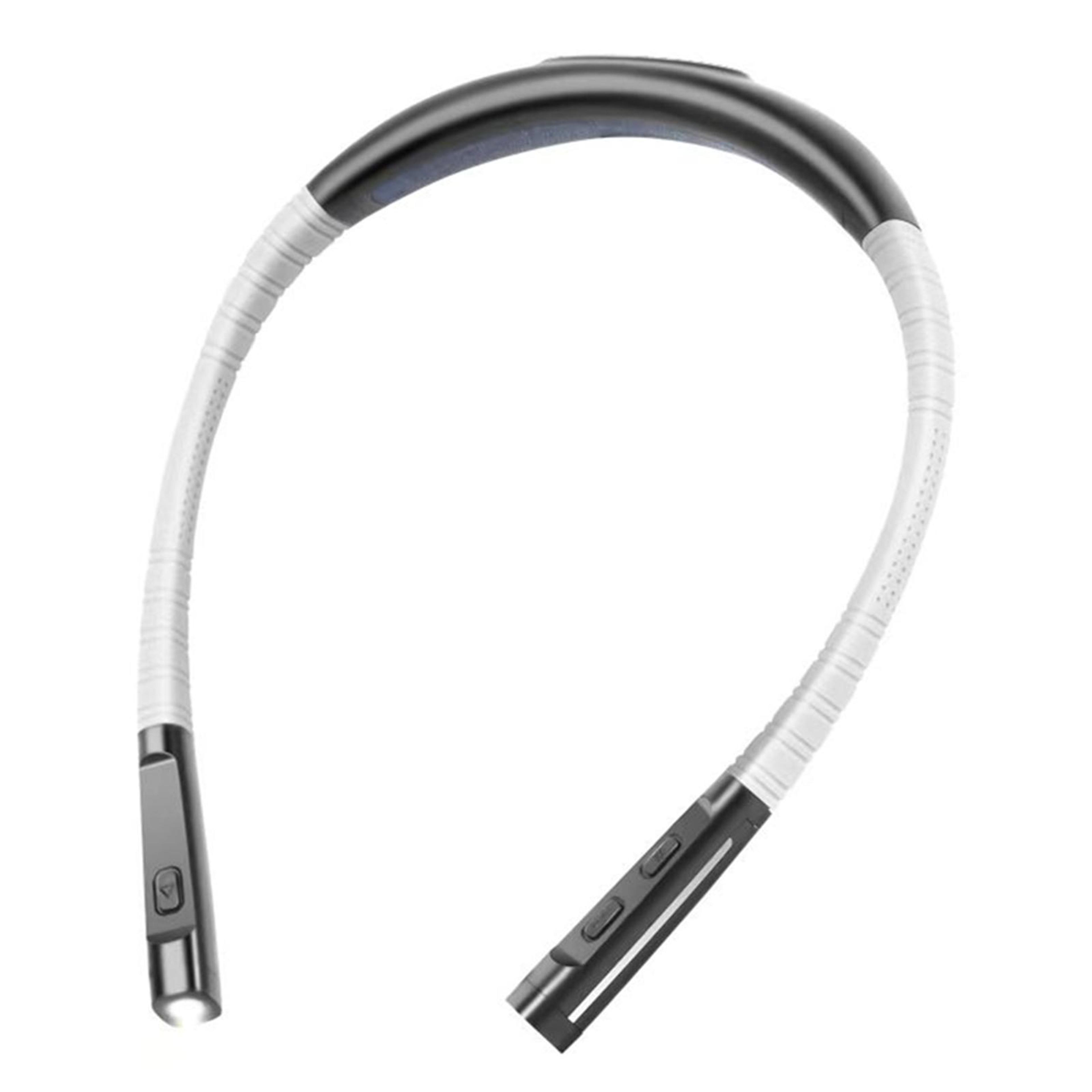 rechargeable led neck reading light with 3 color modes & flexible hands free design