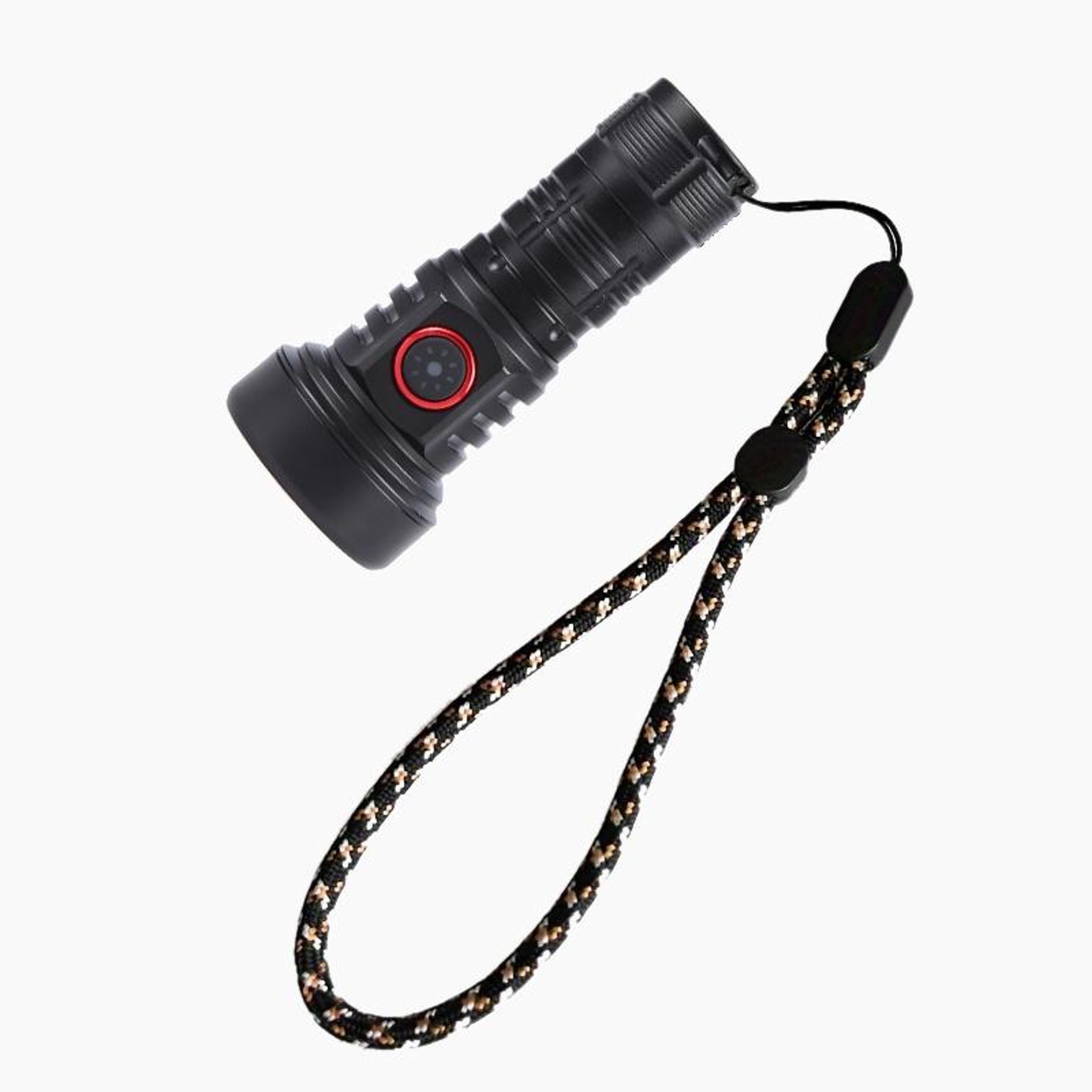 1000lm usb rechargeable led flashlight with red light mode & type c fast charging