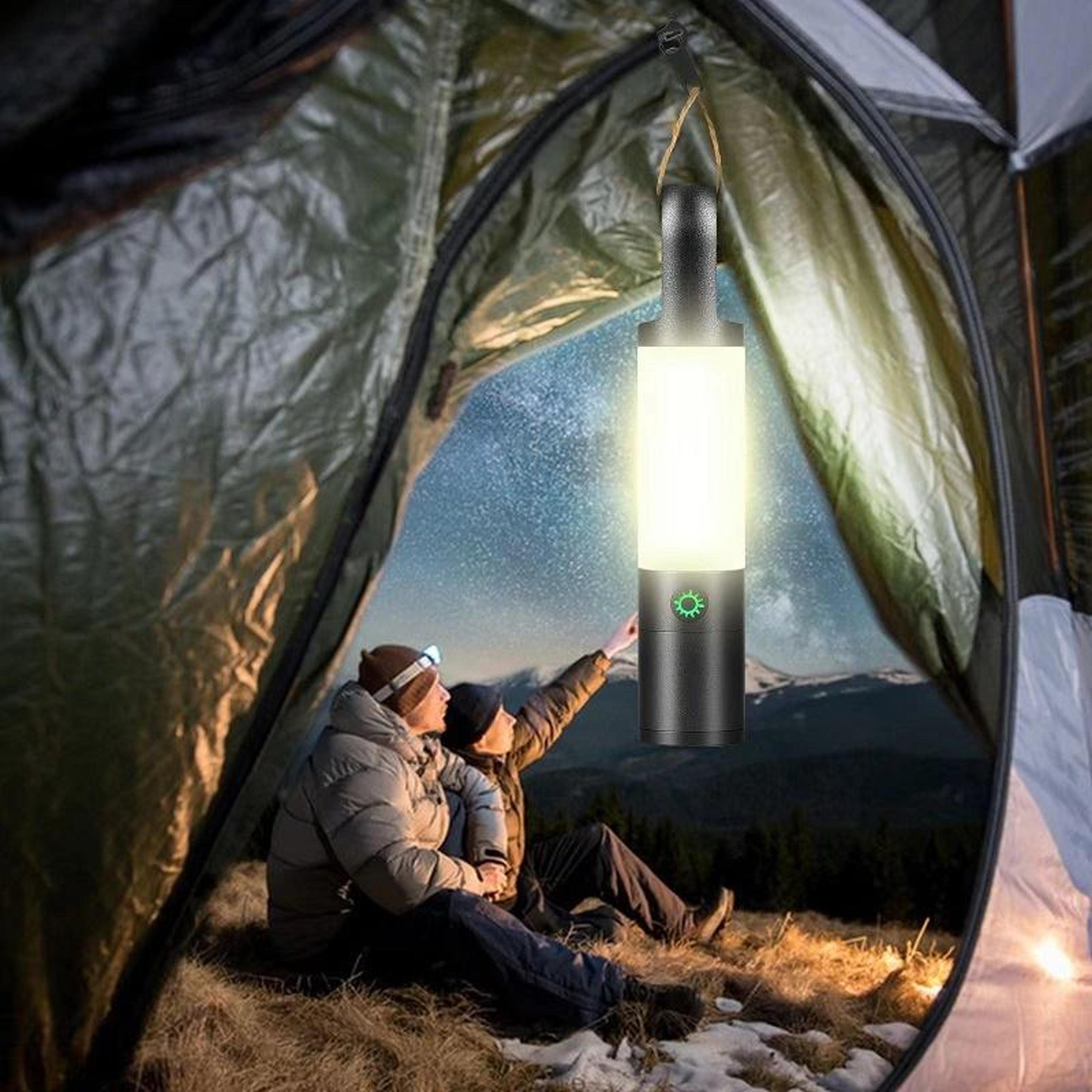 long range laser flashlight camping lantern with magnetic base & usb c rechargeable light