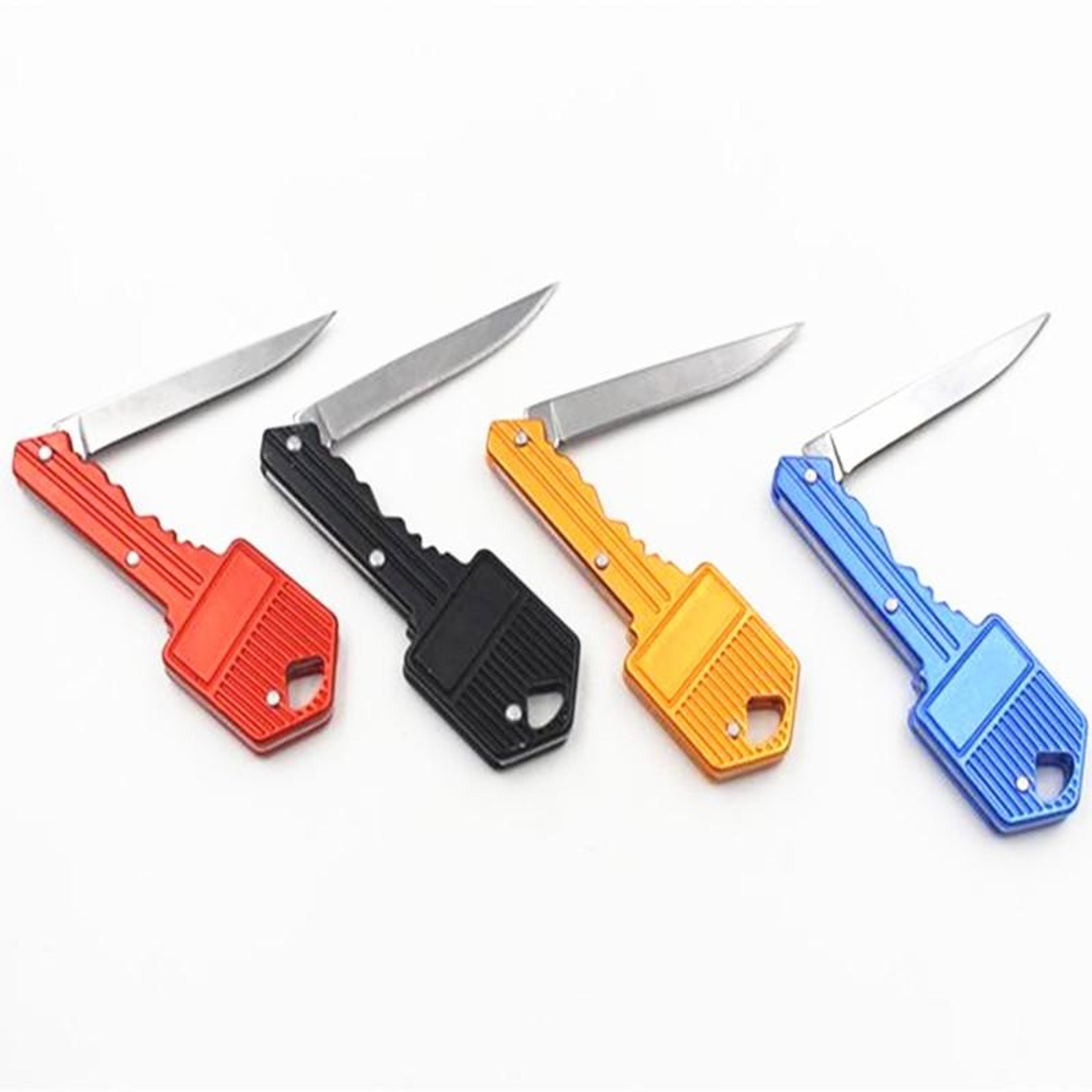 mini keychain folding knife & peeler portable self defense tool