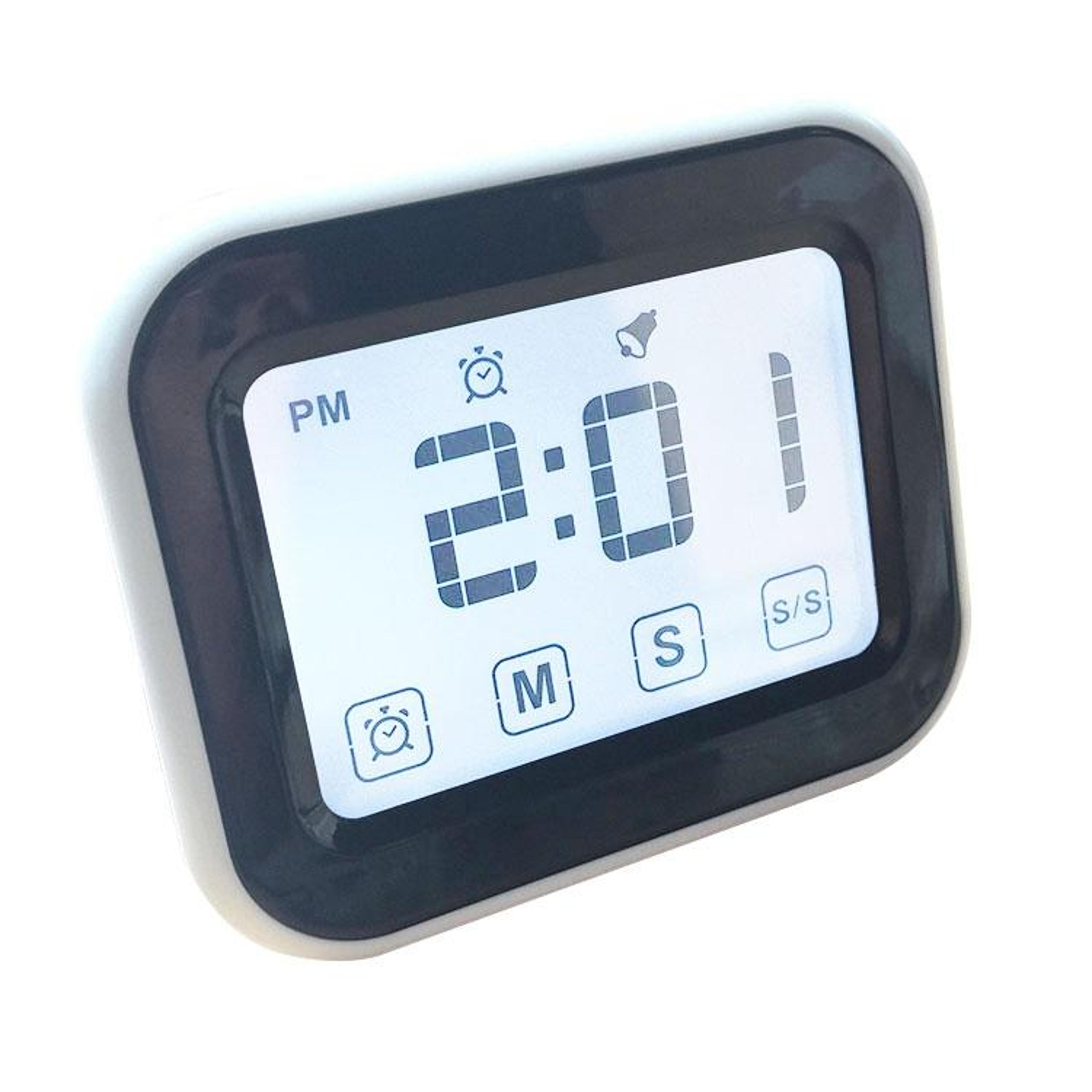 smart digital kitchen timer with large lcd touch screen & soft night light