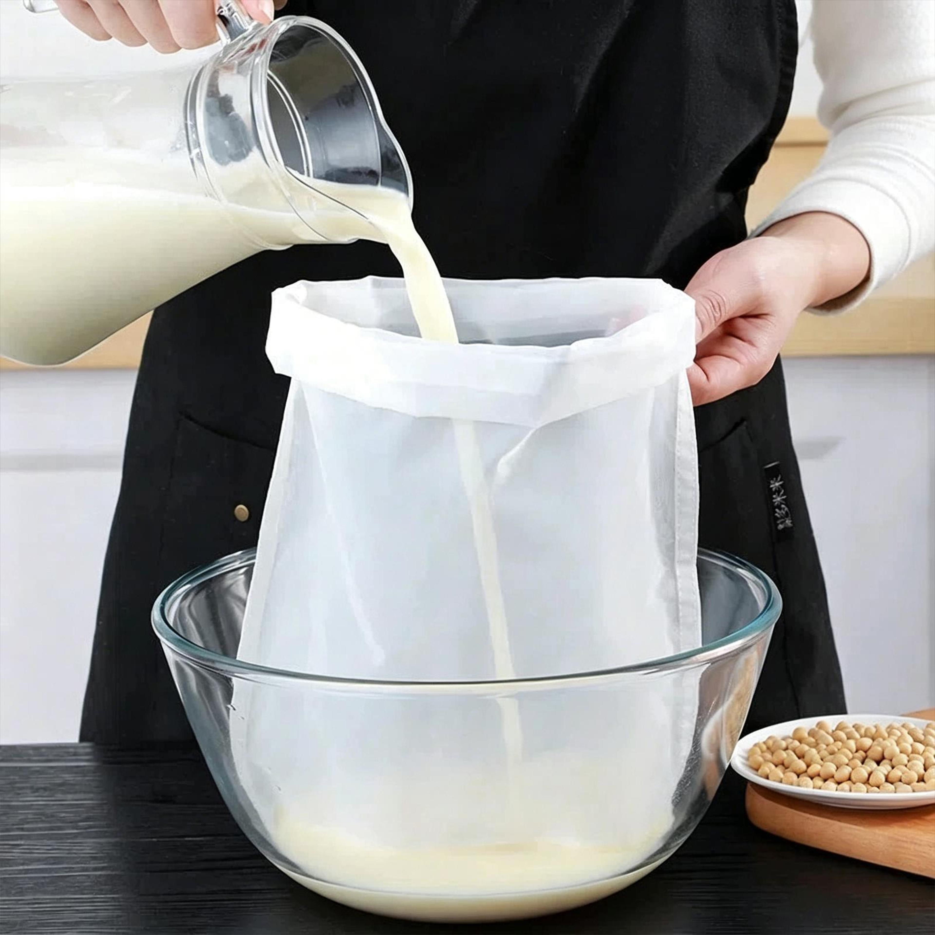 premium ultra fine 100 mesh soy milk filter bag & fine mesh filter bag kitchen strainer