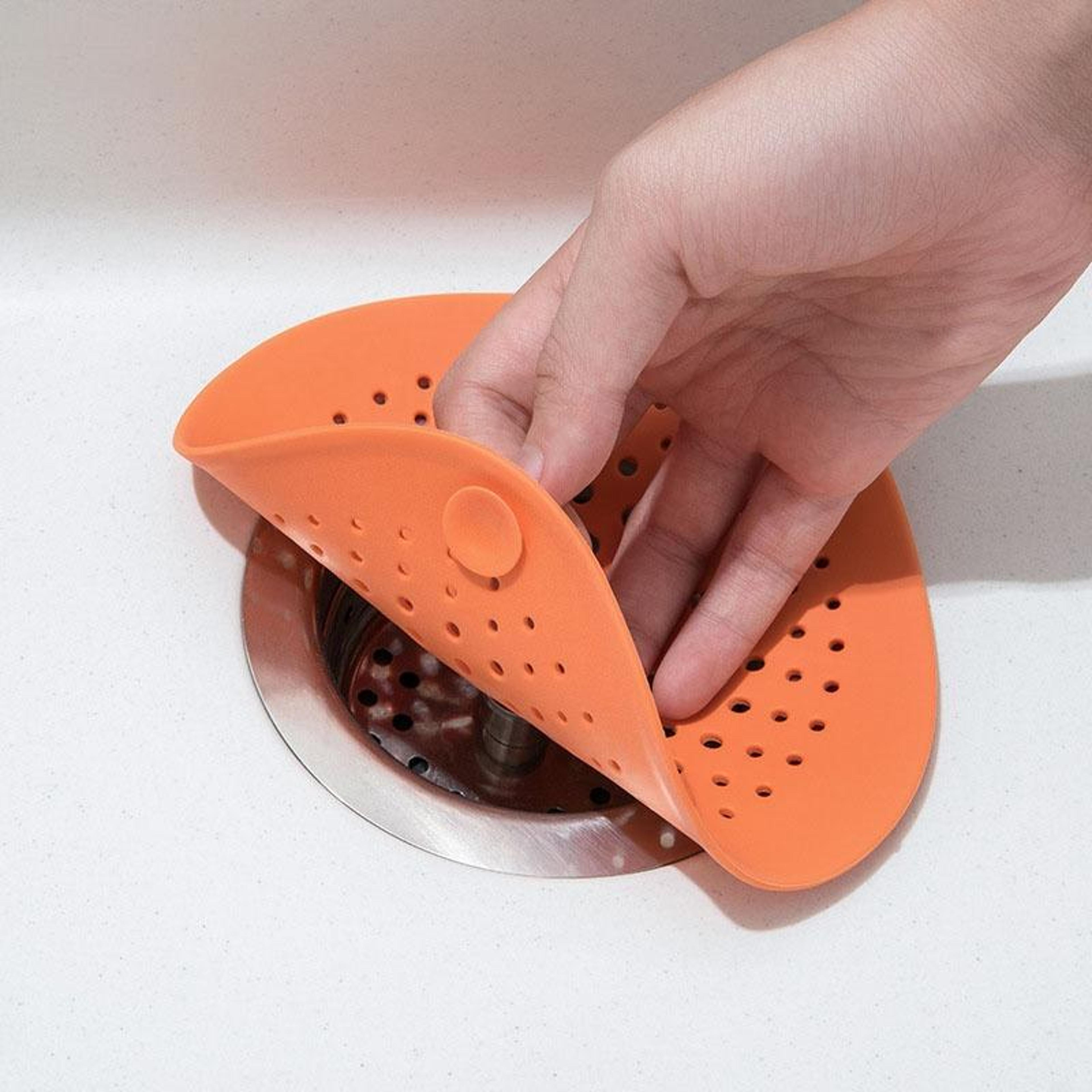 flowguard reusable sink drain strainer anti clog filter for kitchen & bathroom drains