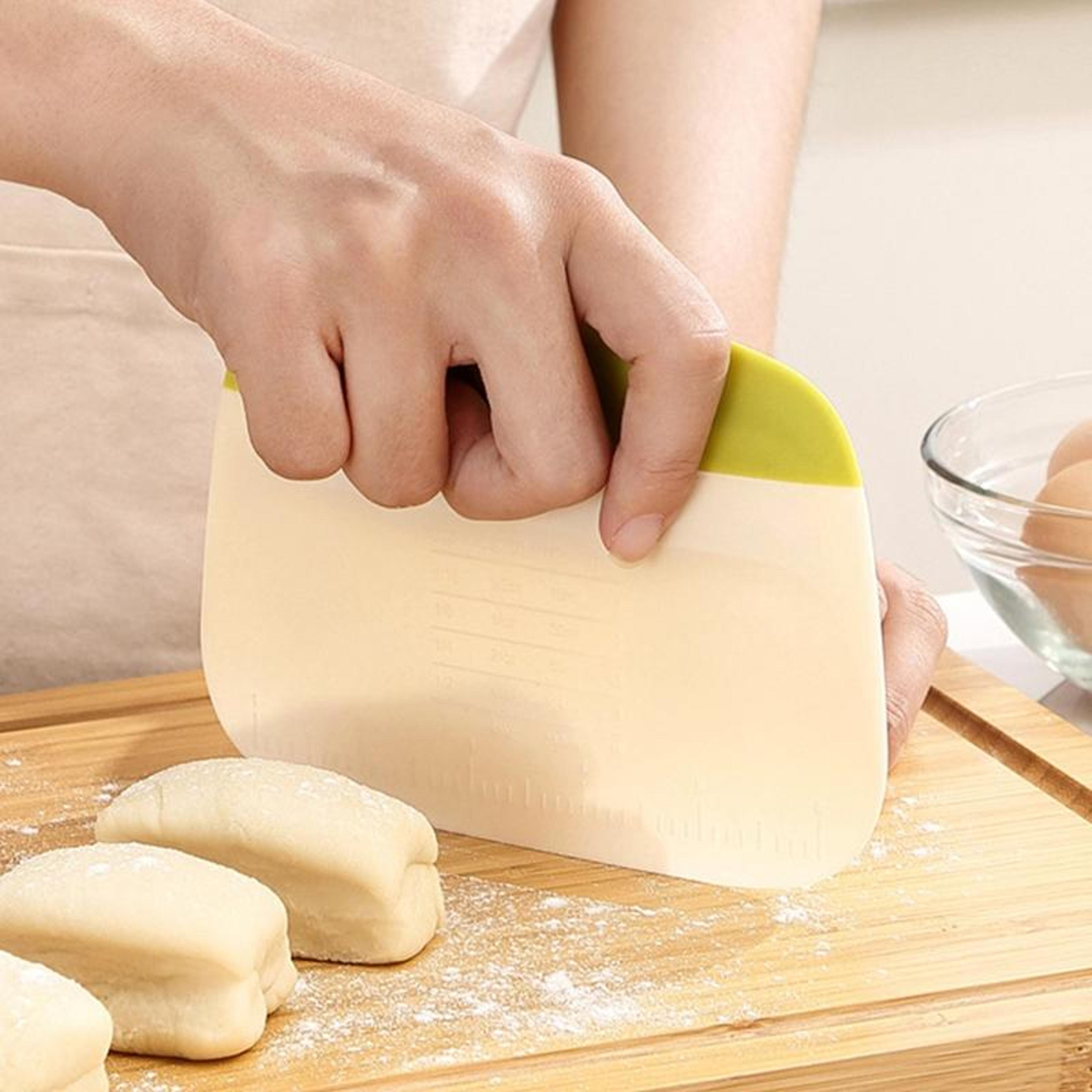 precision dough scraper & pasta cutter with measuring scale