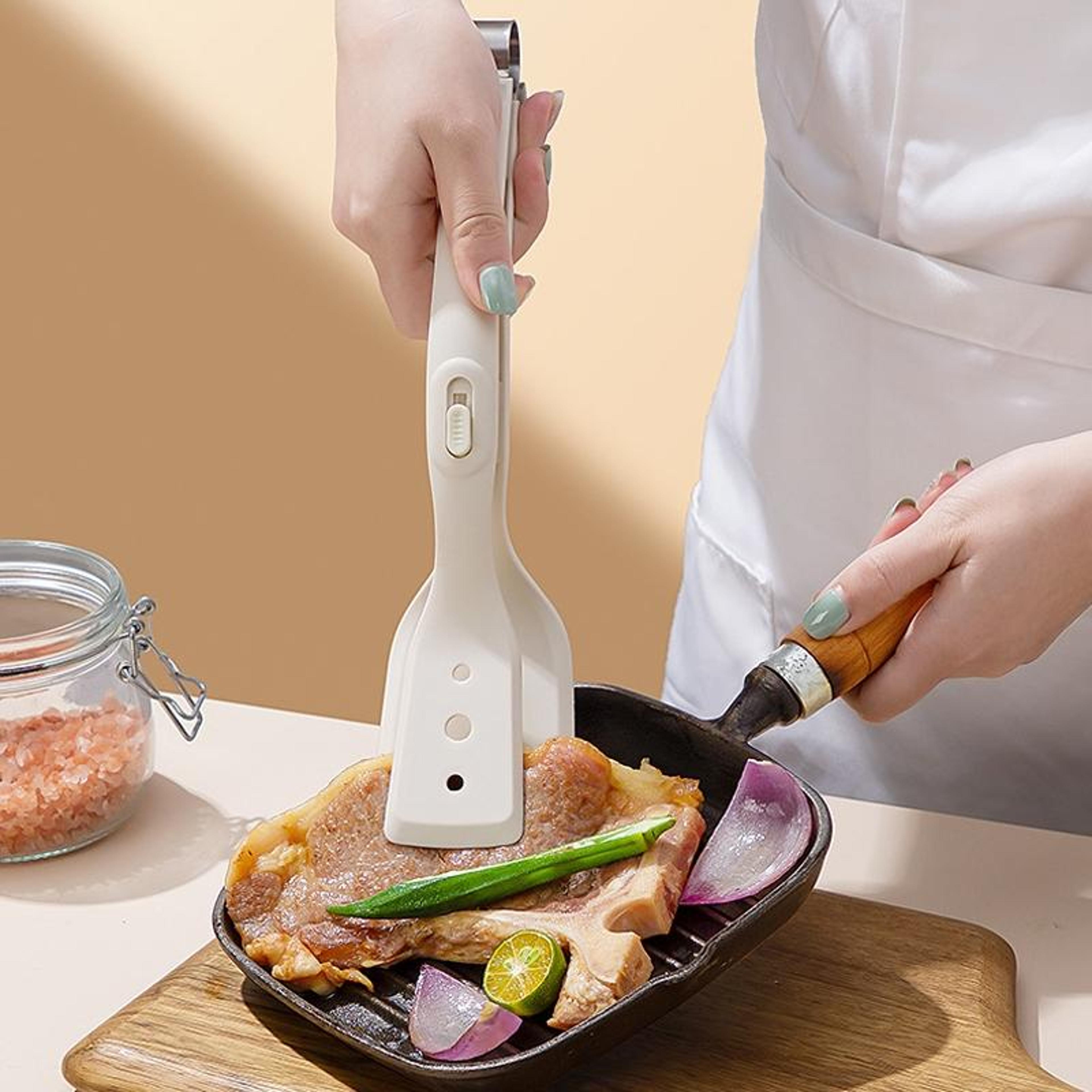 premium silicone spatula clip & heat resistant kitchen food clamp anti scald easy grip tool