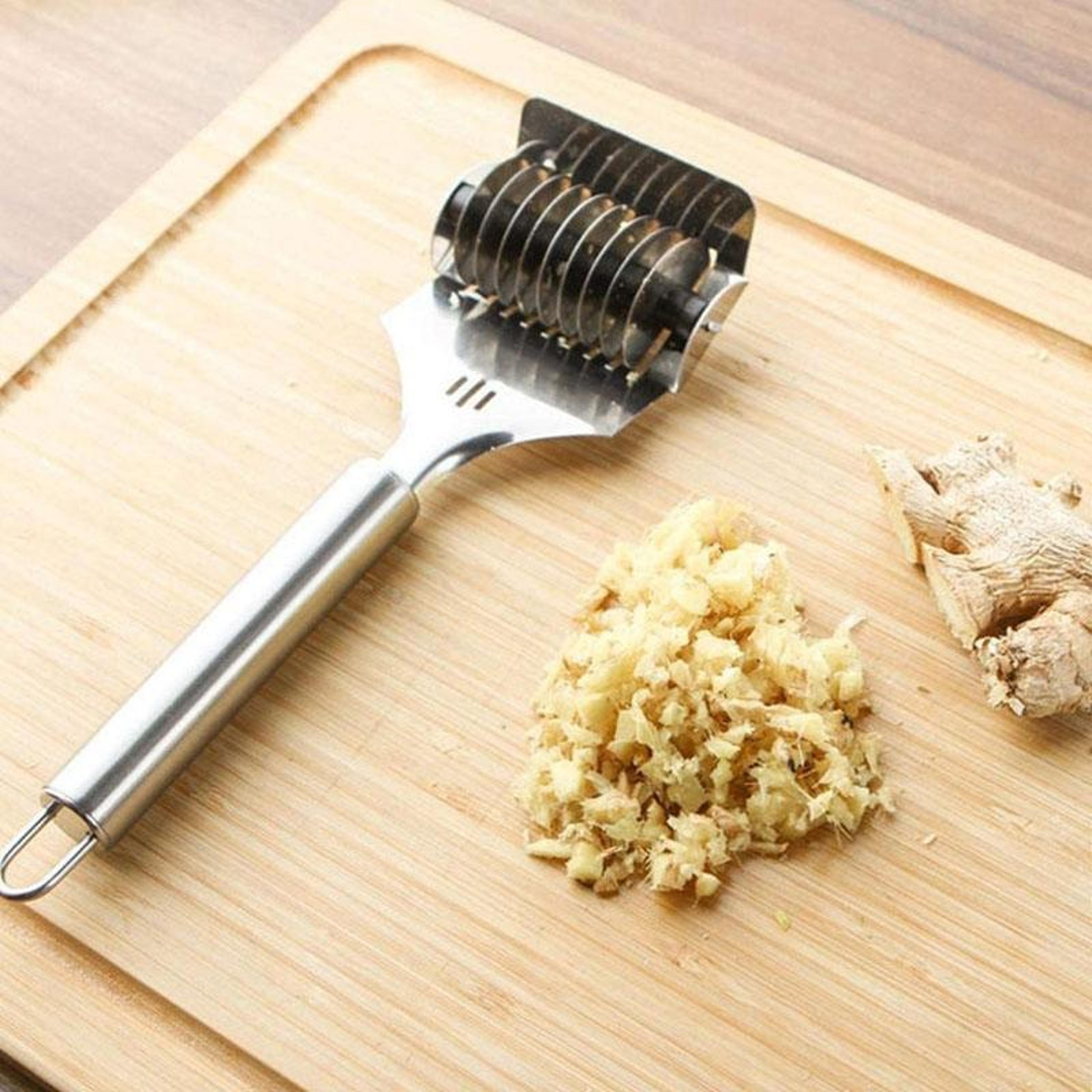 stainless steel multi use noodle cutter & vegetable chopper handheld kitchen tool