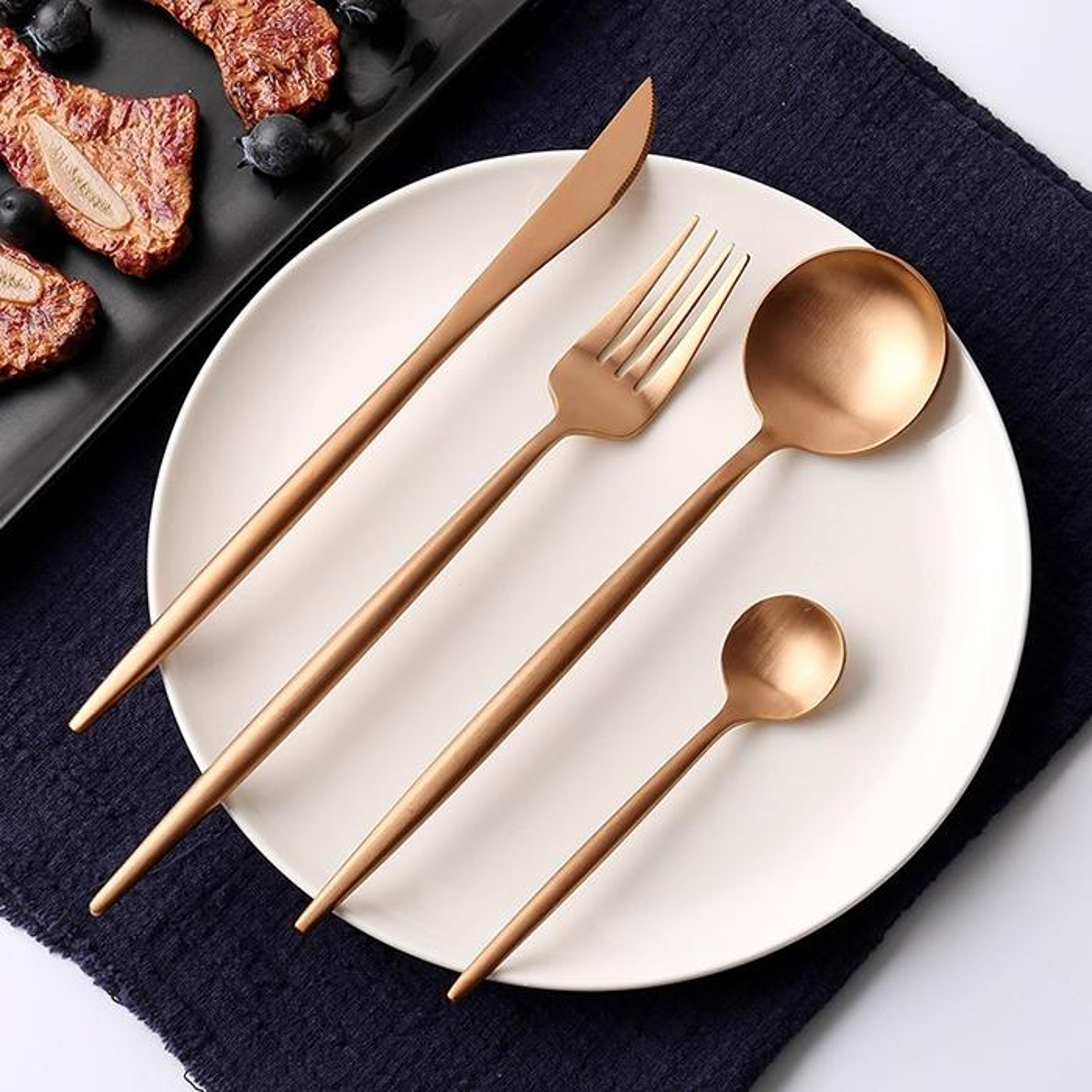 premium western stainless steel cutlery set knives, forks & spoons