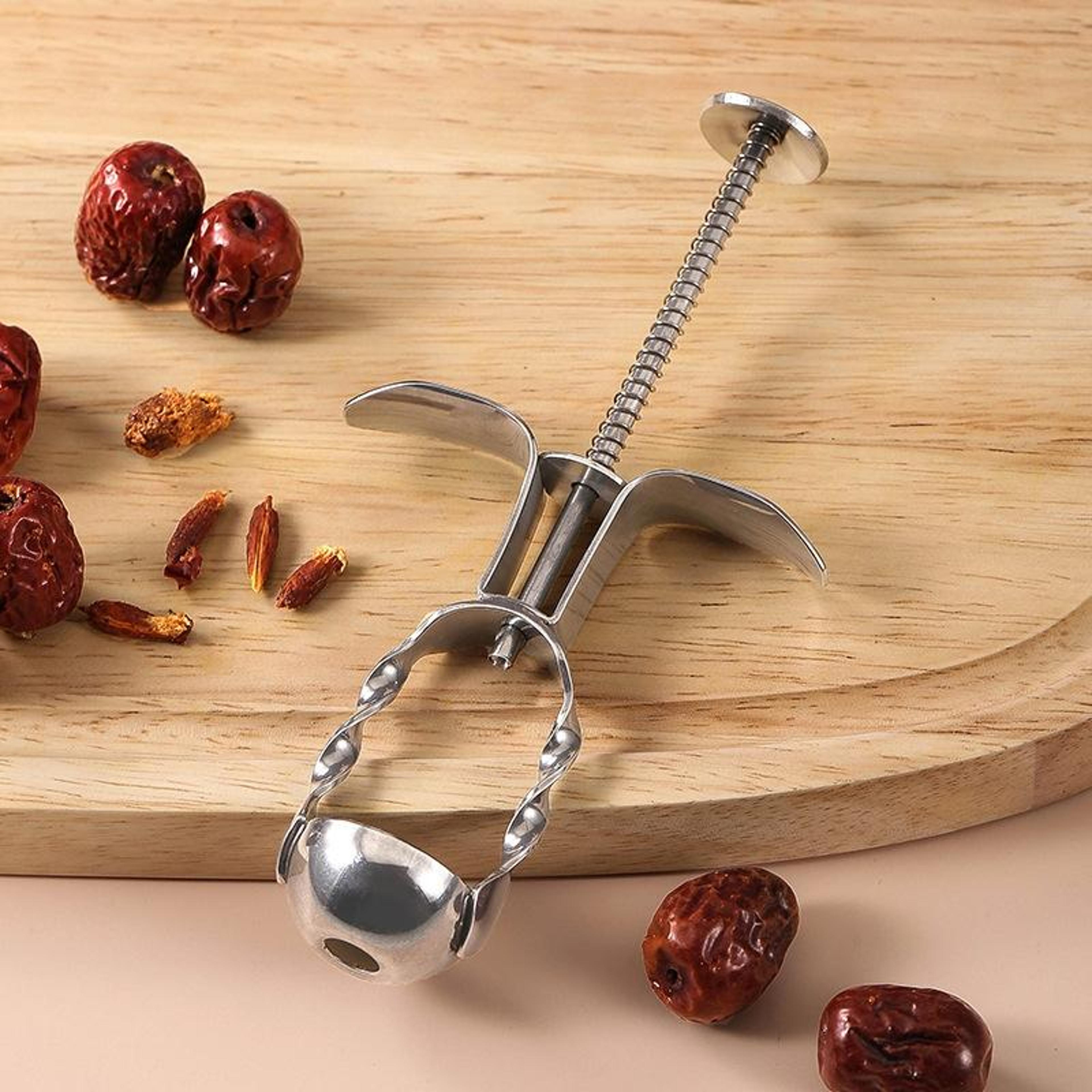 premium stainless steel cherry pitter & fruit corer tool for kitchen prep