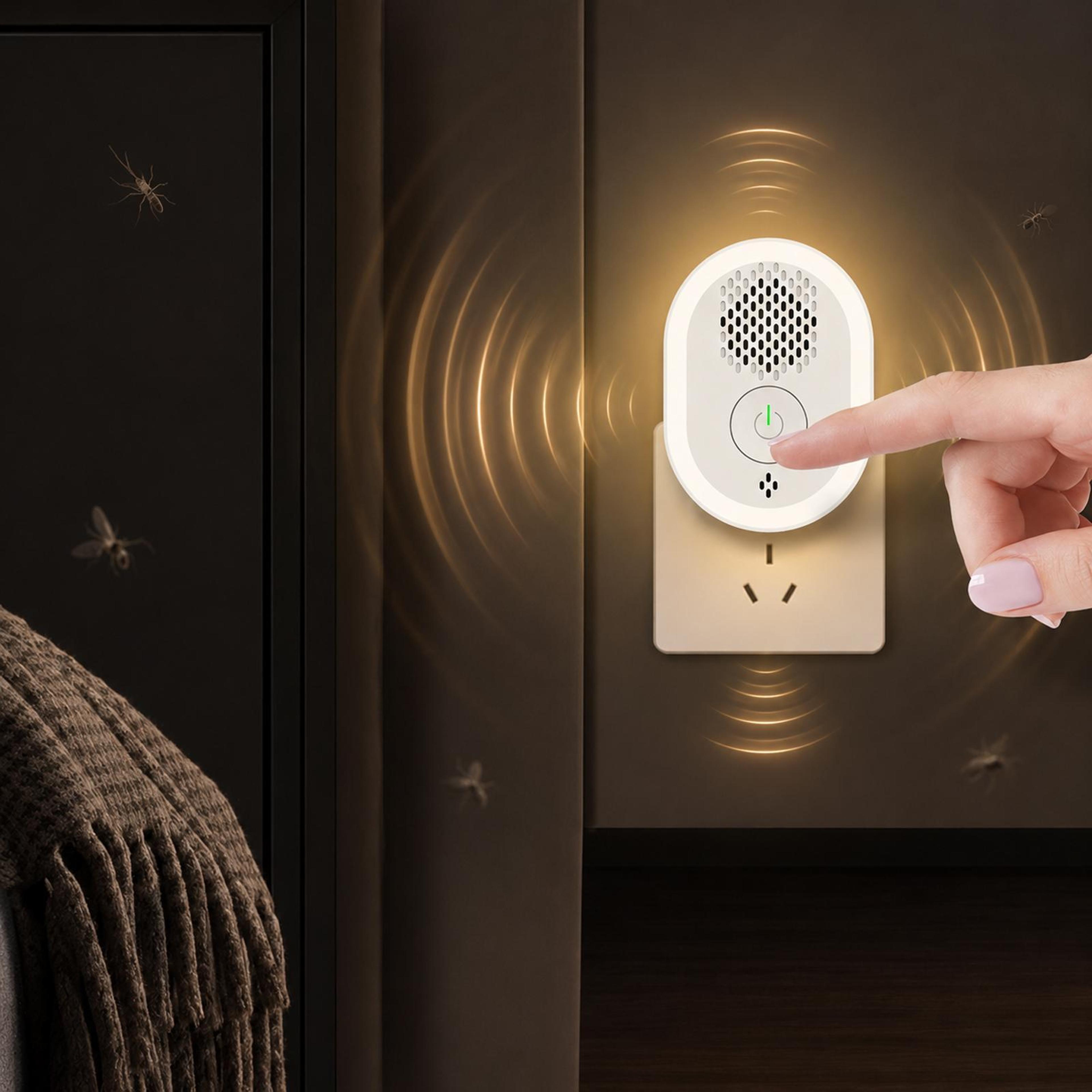 ultraquiet ultrasonic pest repeller night light for mosquitoes, mice & cockroaches
