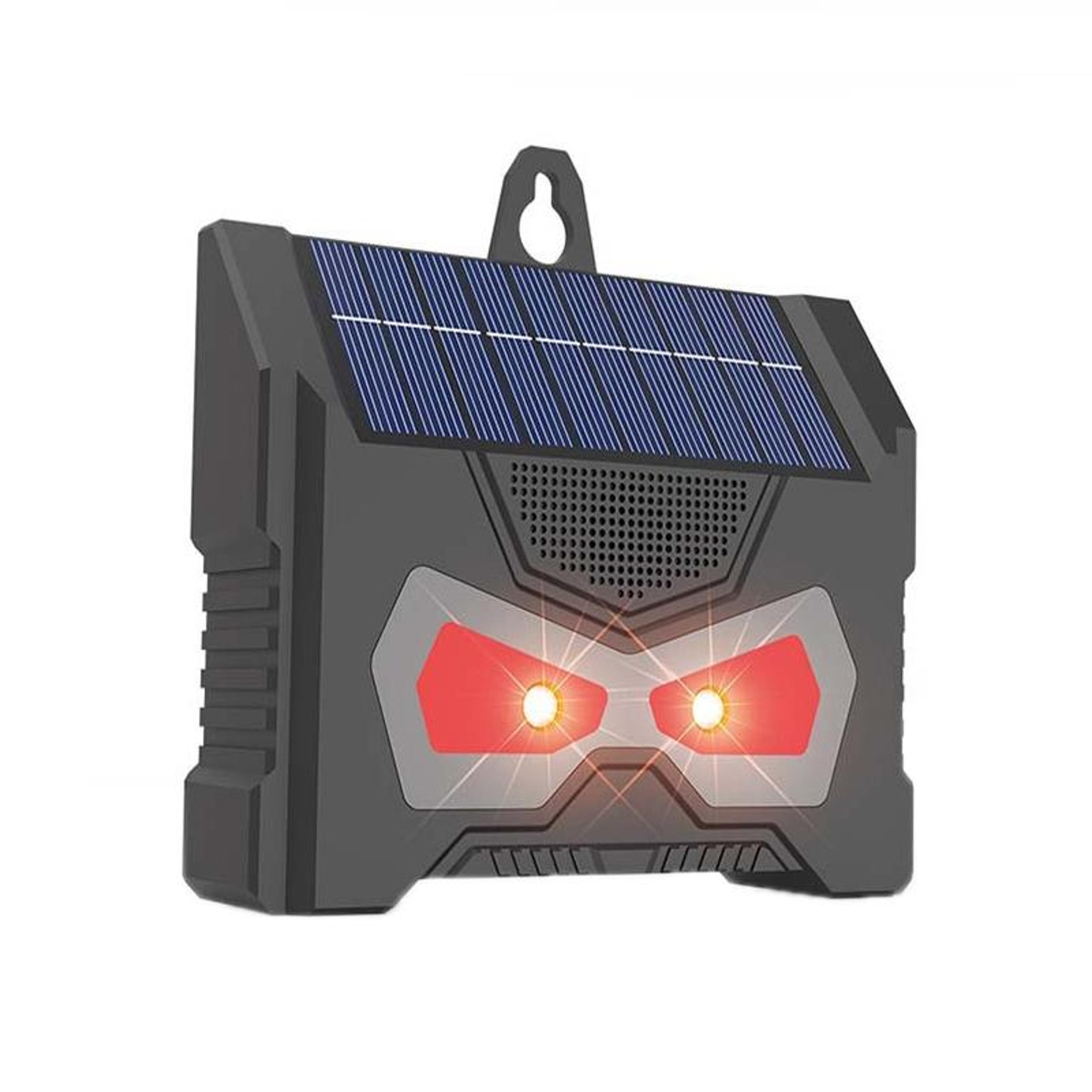 solar ultrasonic animal repeller with led flash waterproof rodent & garden pest deterrent