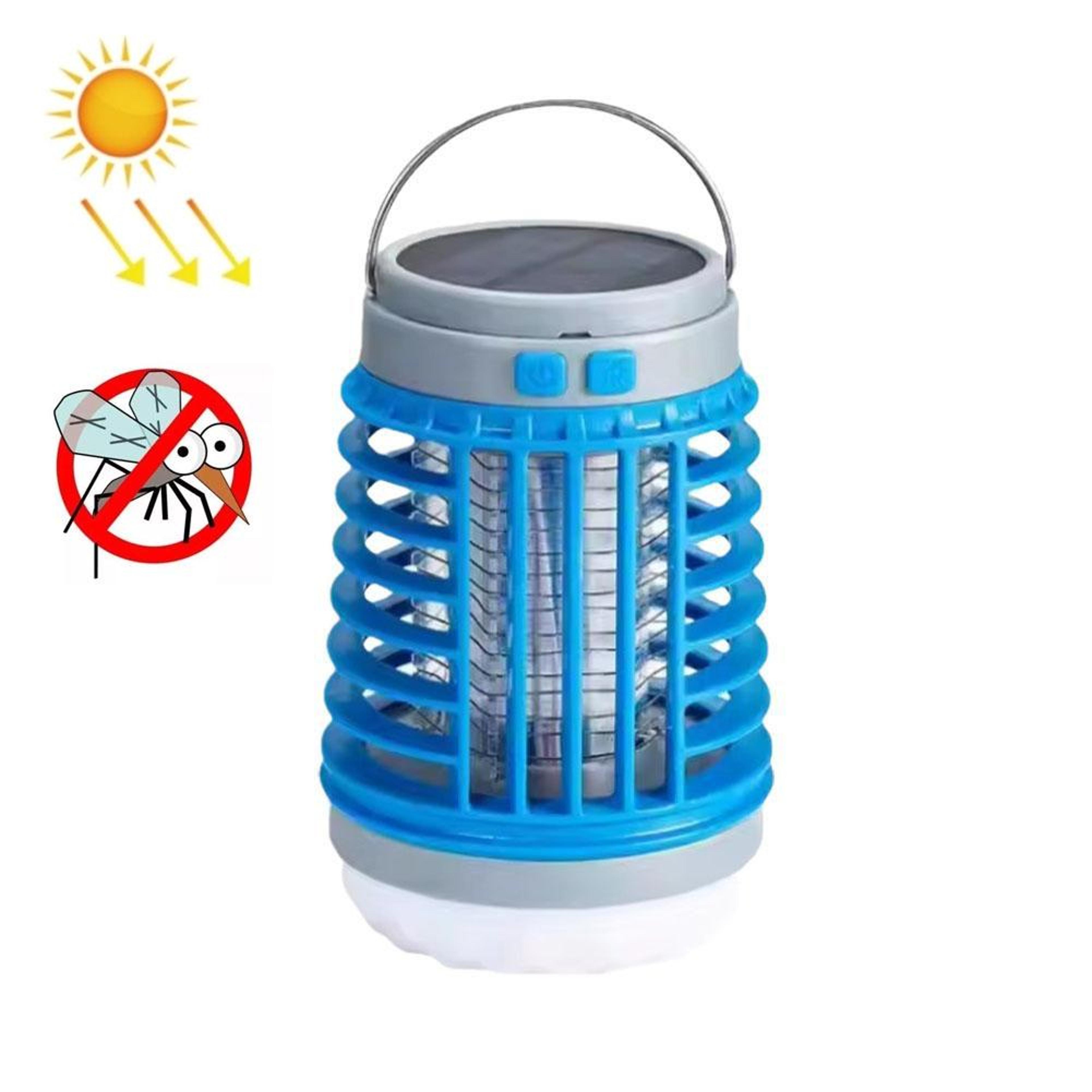 solar mosquito killer lamp & led camping lantern usb rechargeable outdoor bug zapper