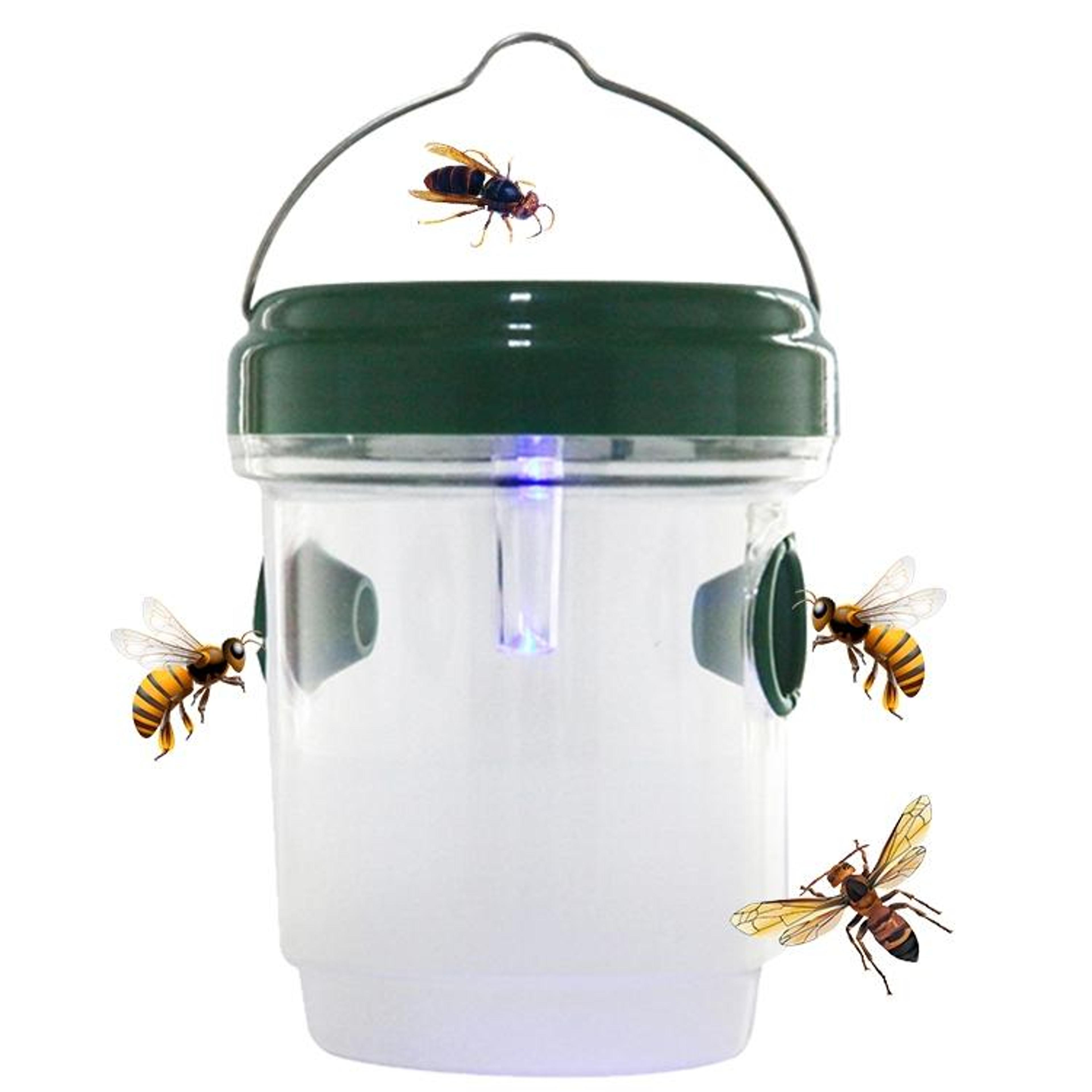 solarglow outdoor fly & bee trap solar powered reusable insect catcher