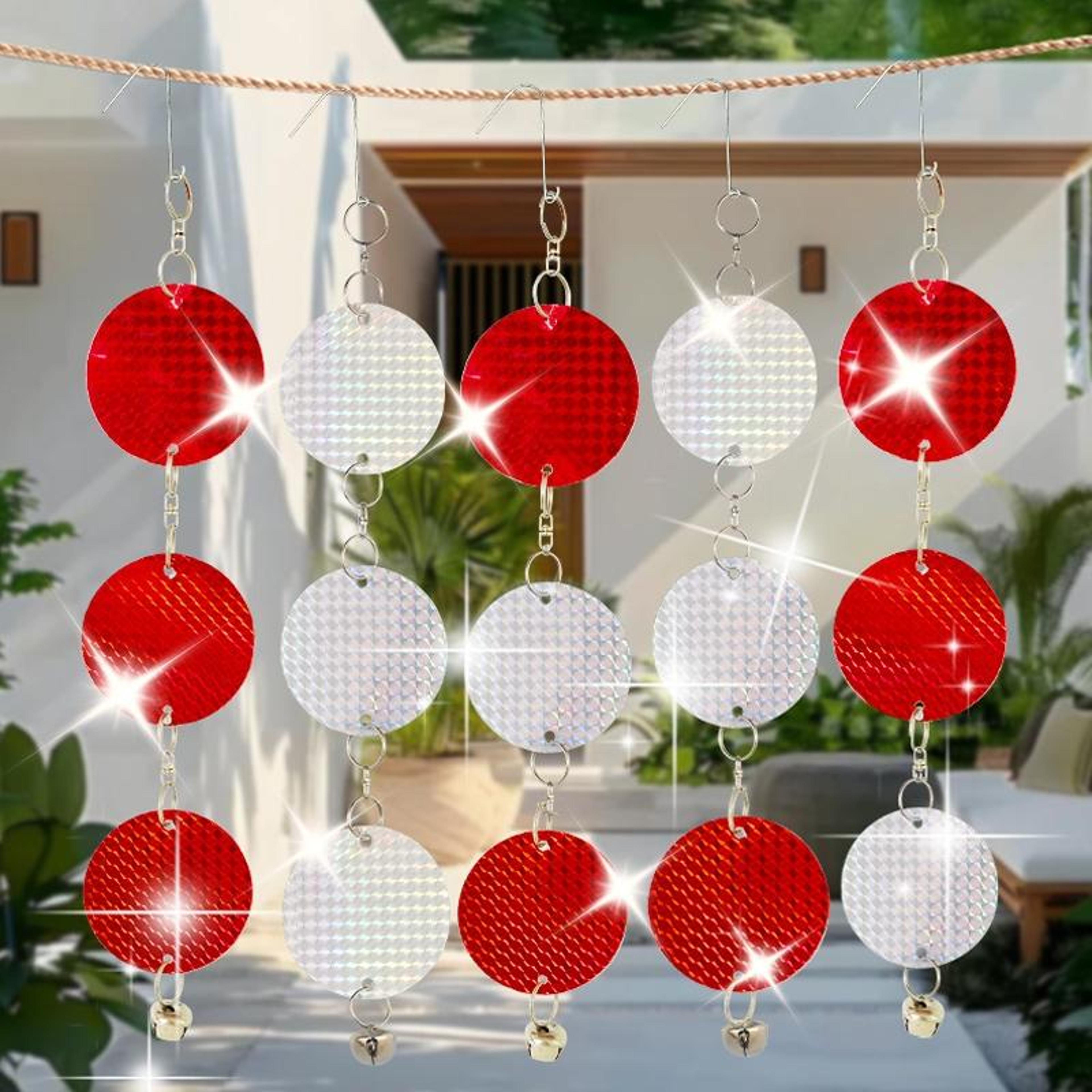 premium reflective garden bird repellent hanging decoration