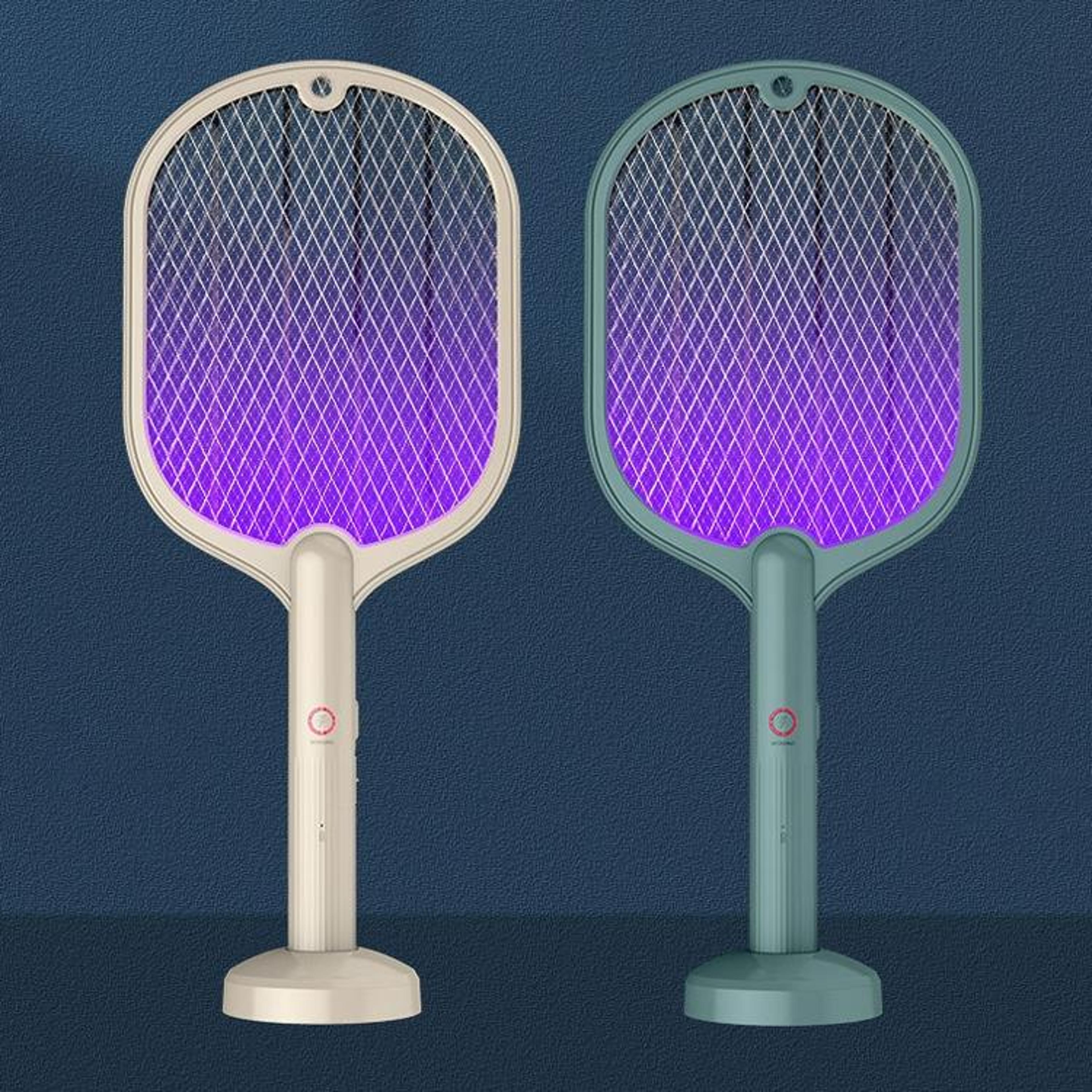 smart 2 in 1 rechargeable mosquito swatter & electric bug zapper with led mosquito trap technology