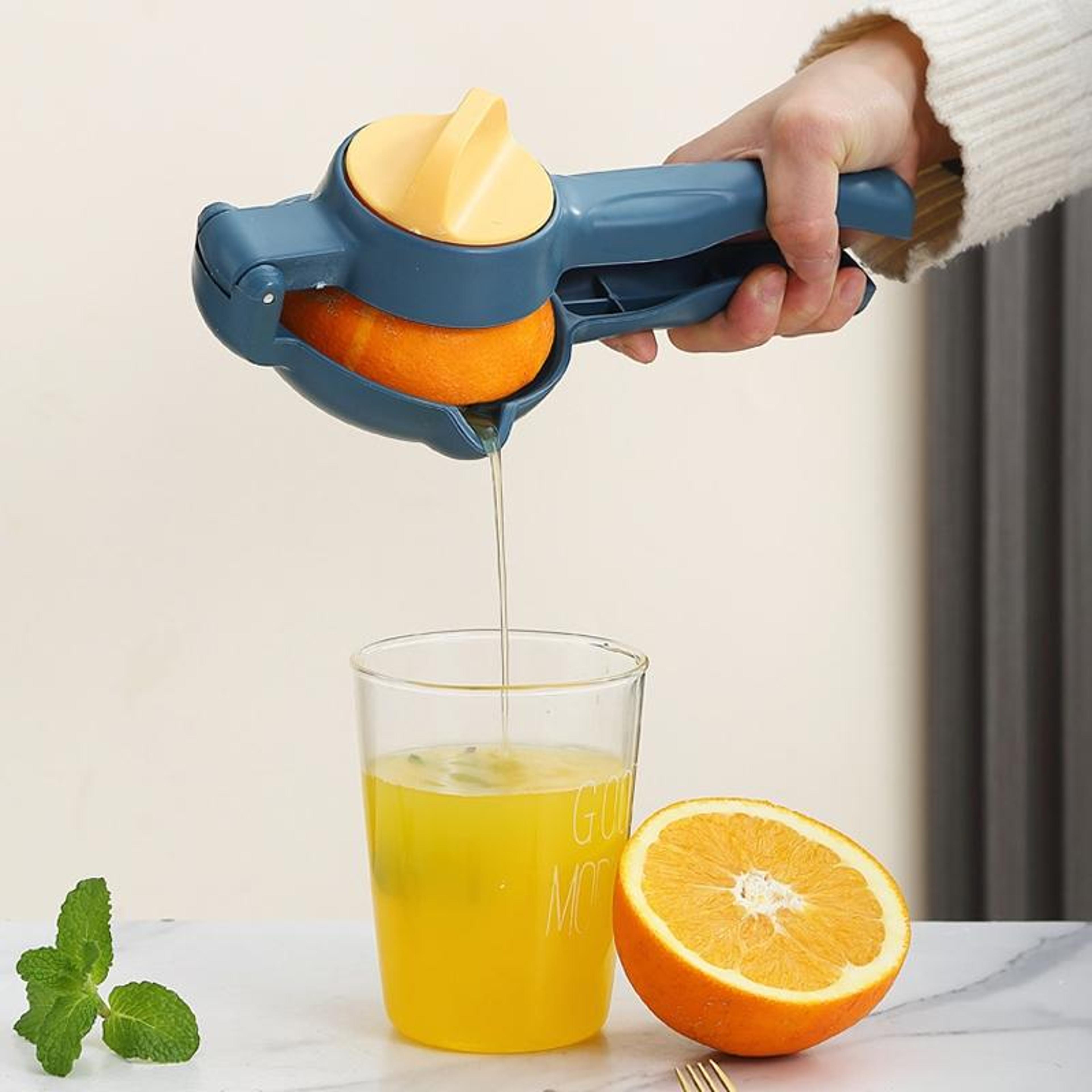 foldable manual lemon juicer & citrus fruit squeezer with ergonomic press handle