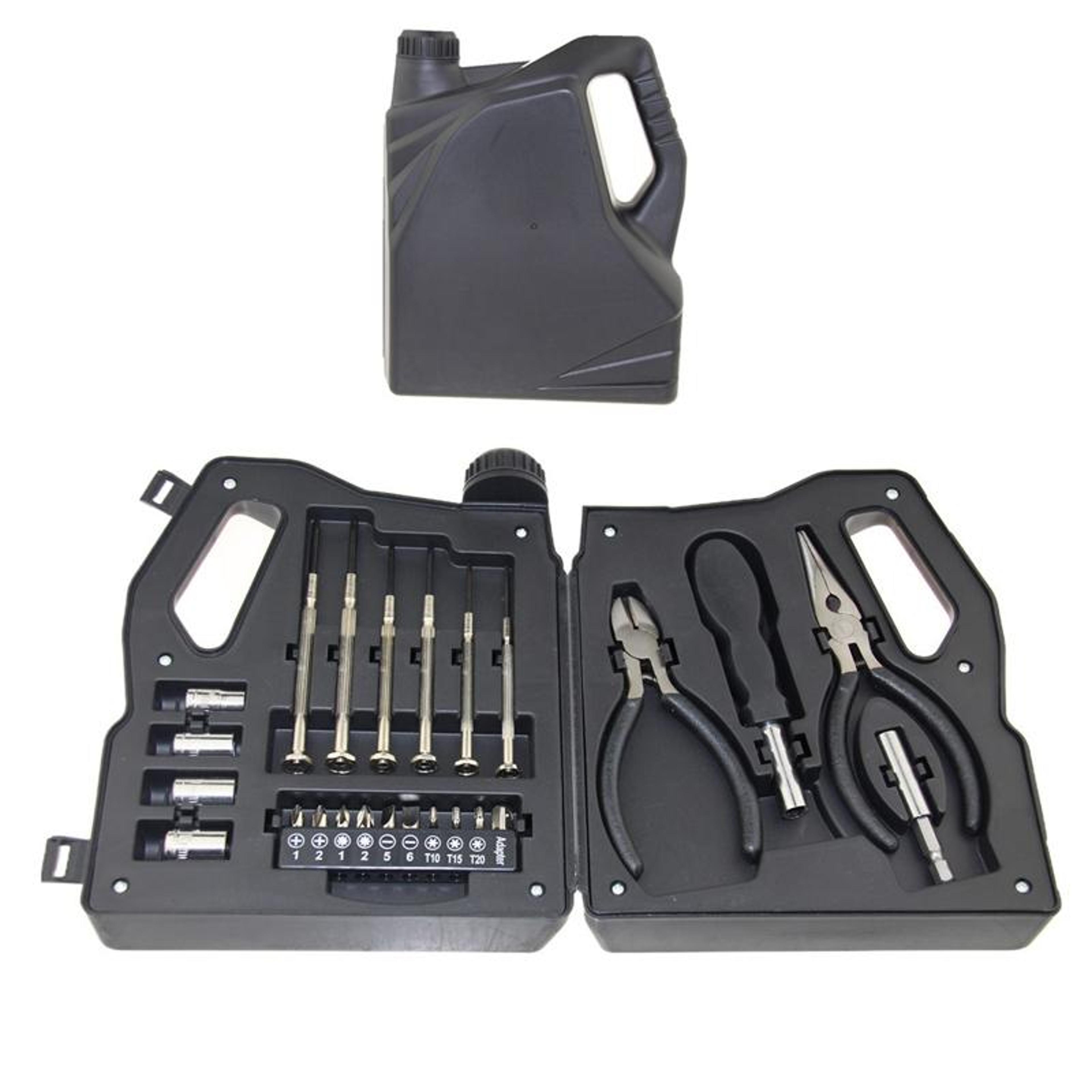 24 in 1 compact household tool kit with precision screwdrivers & repair tools