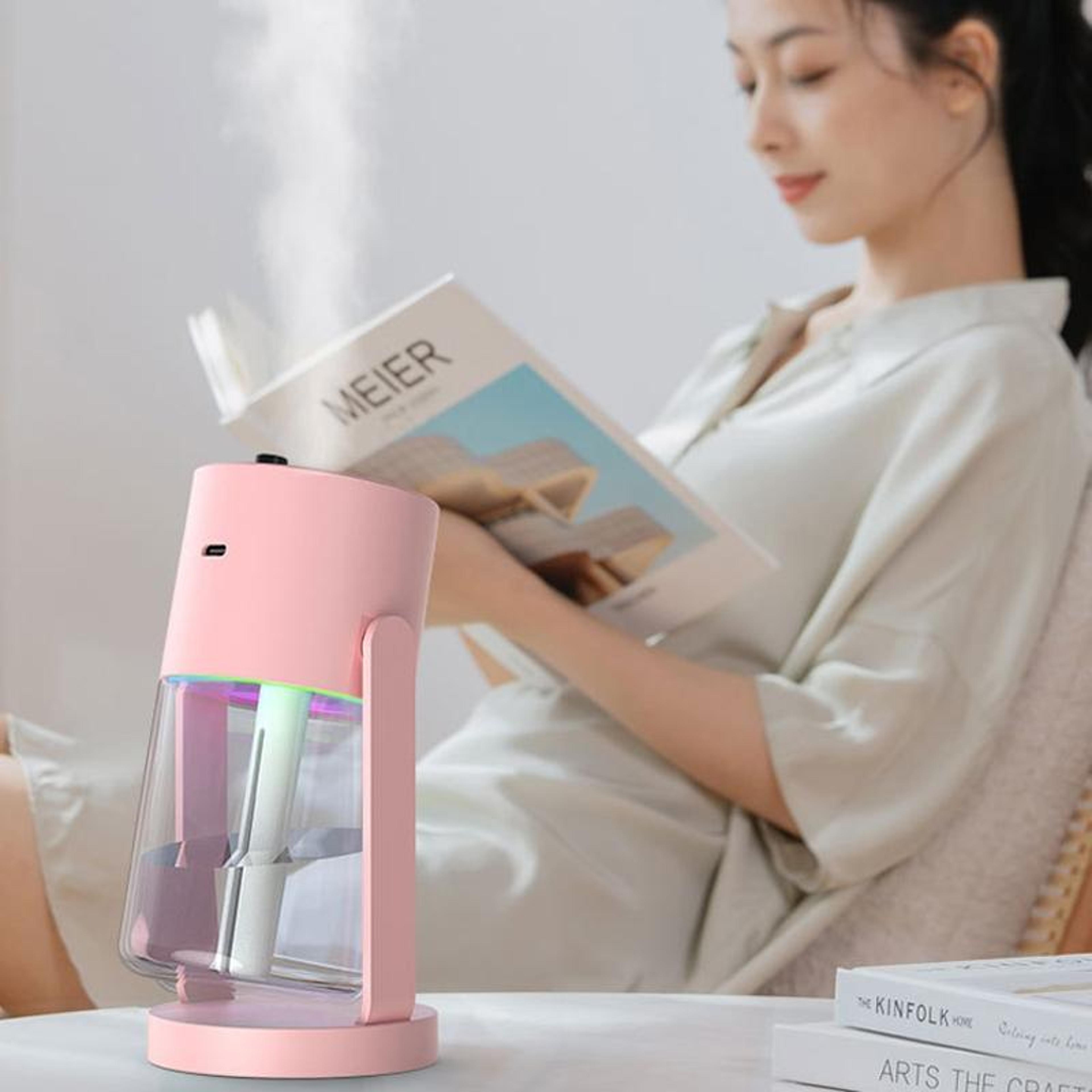 starglow usb humidifier & star projector humidifier for car, bedroom & office, 280ml cool mist diffuser