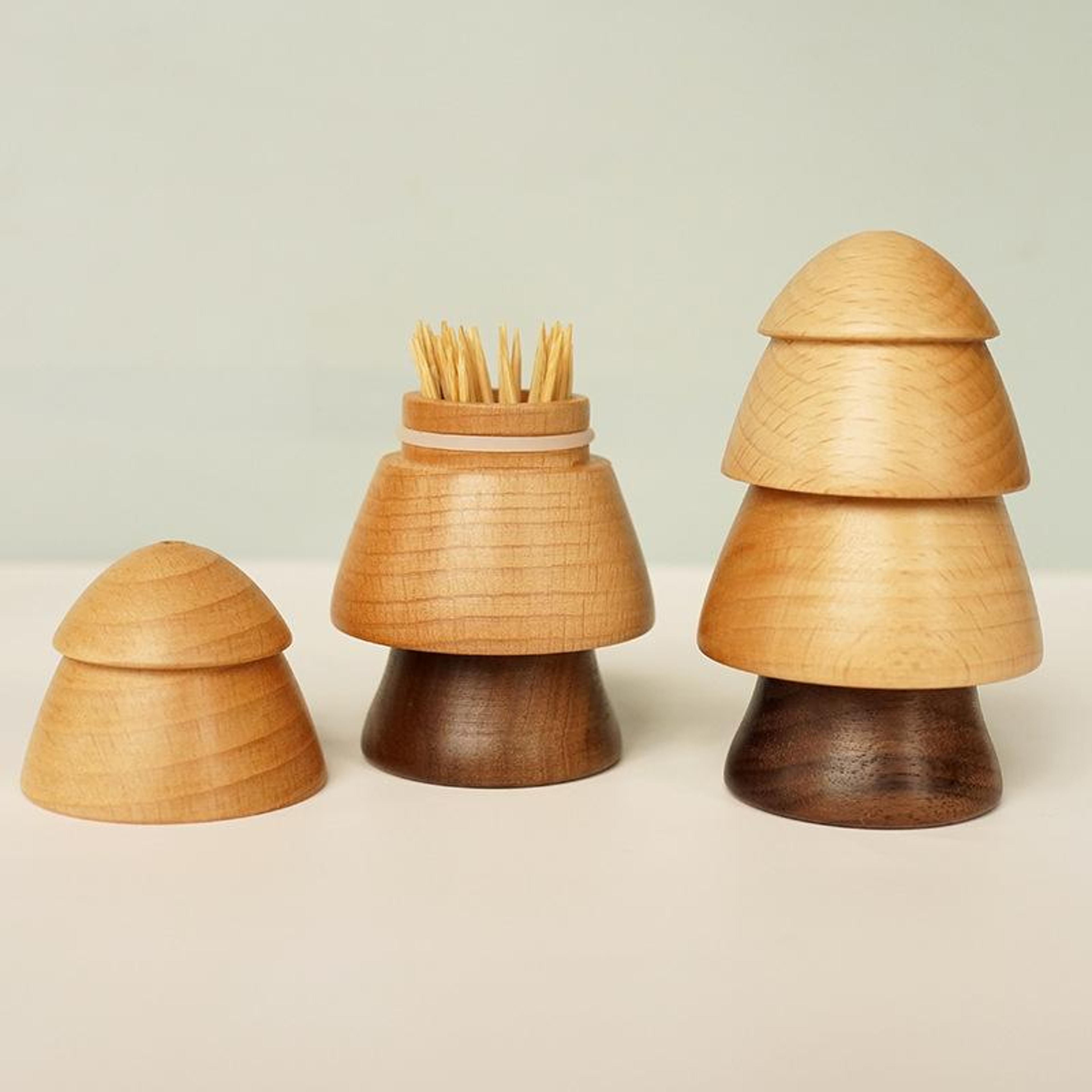 small tree wooden toothpick holder decorative toothpick dispenser for home & dining tables