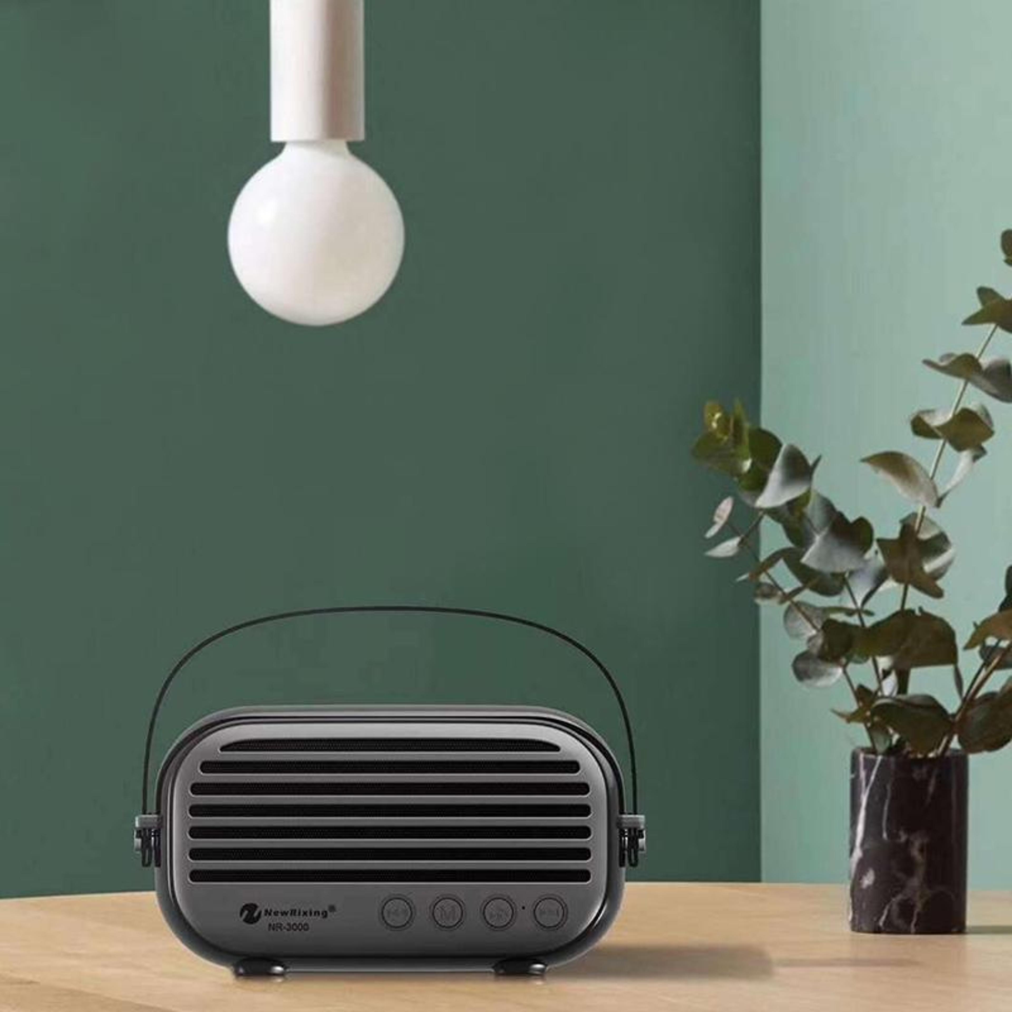 newrixing nr 3000 portable wireless bluetooth speaker with fm radio & hands free calling