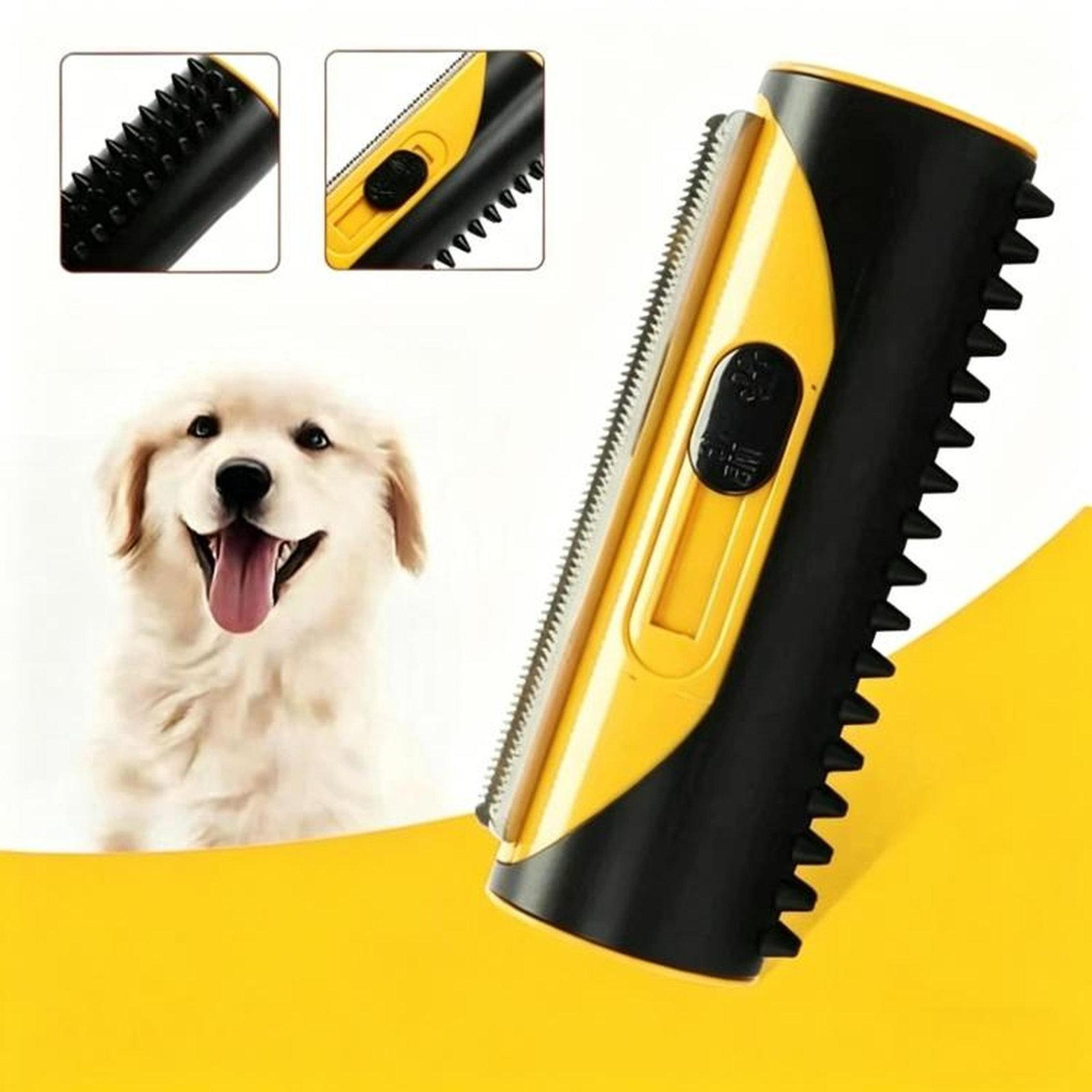 2 in 1 self cleaning pet massage & shedding grooming brush