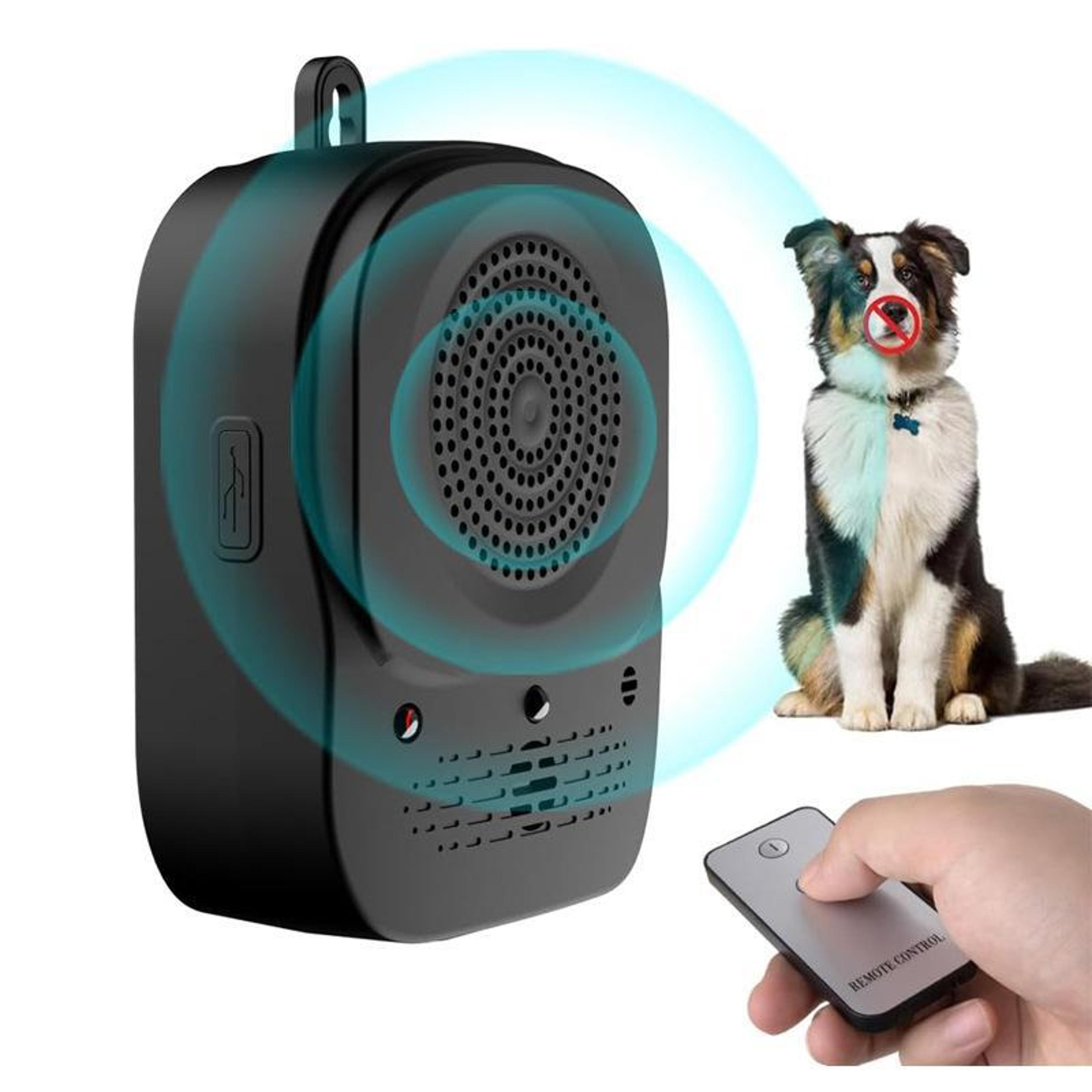 quietguard pro ultrasonic dog bark control device with remote & waterproof outdoor design