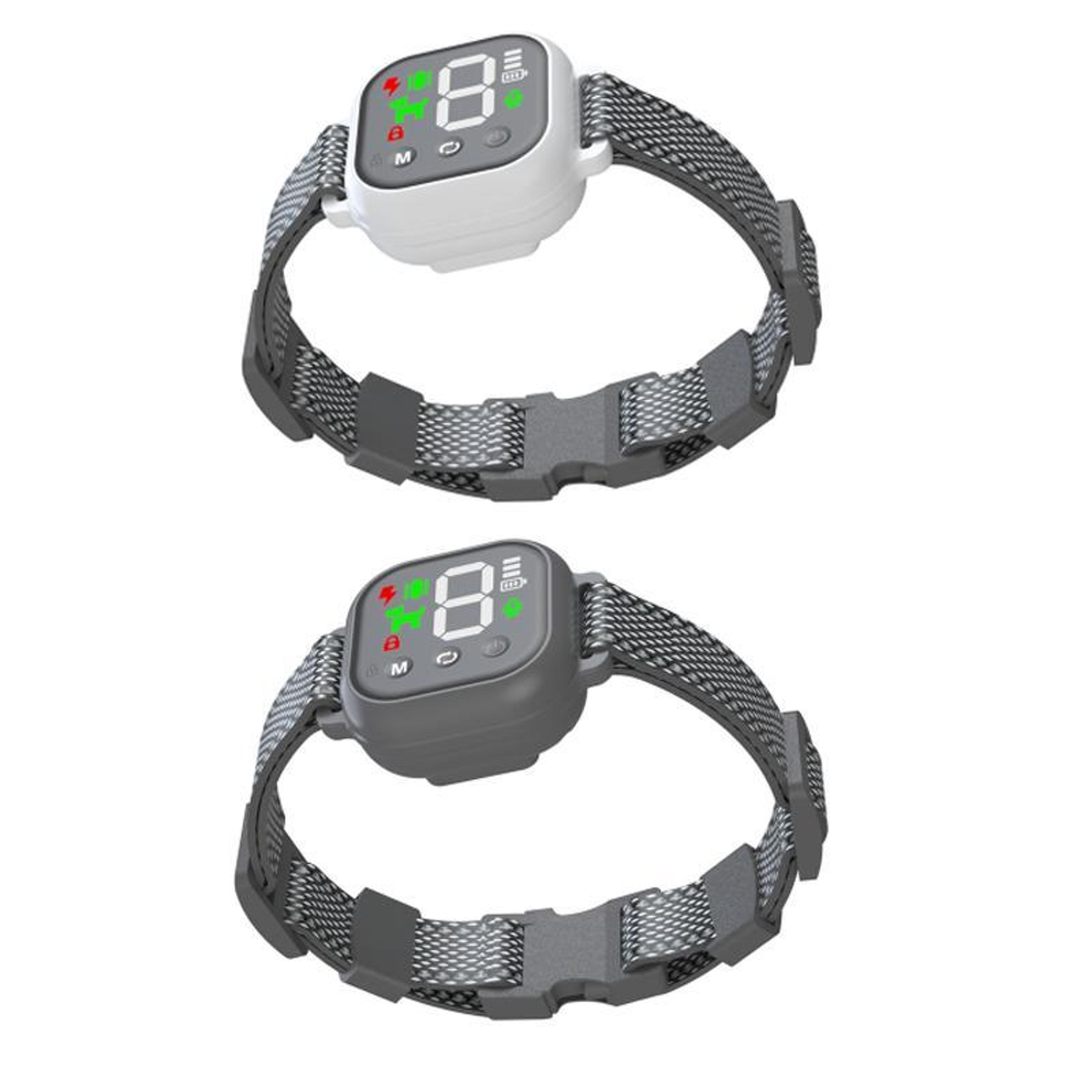 smart color screen dog bark collar with touch control & waterproof rechargeable training modes