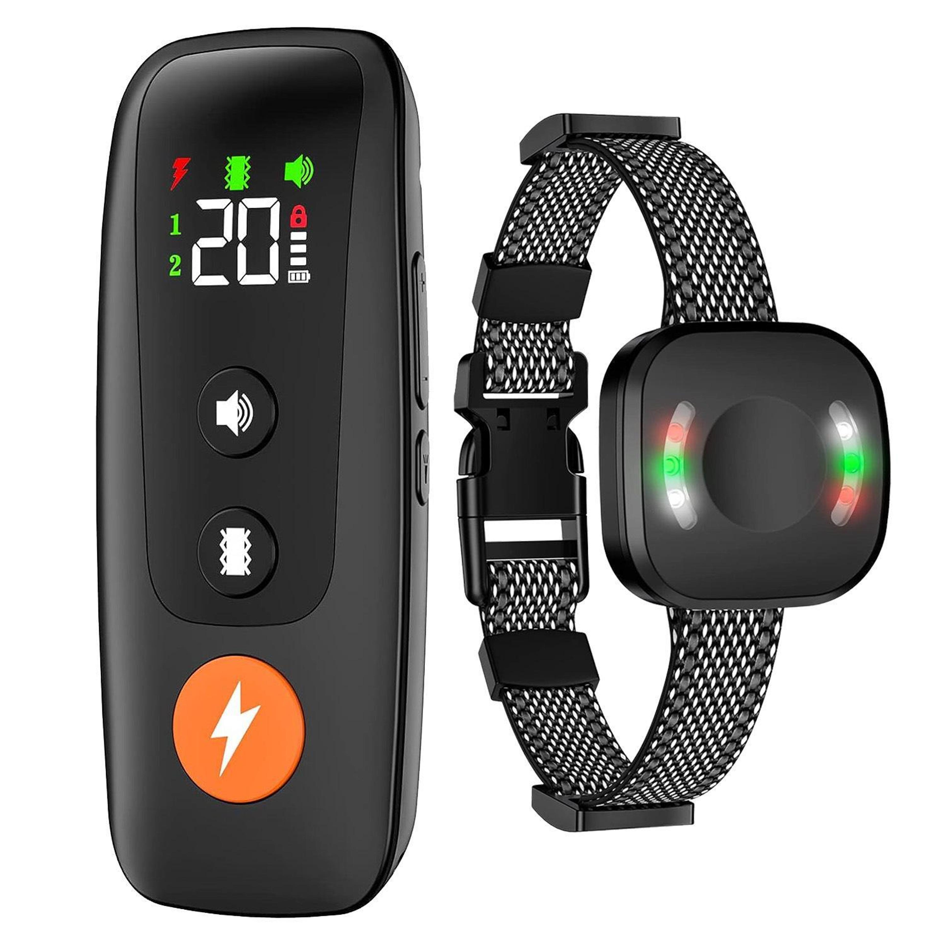 remote control dog training collar with 800m range & waterproof rechargeable design