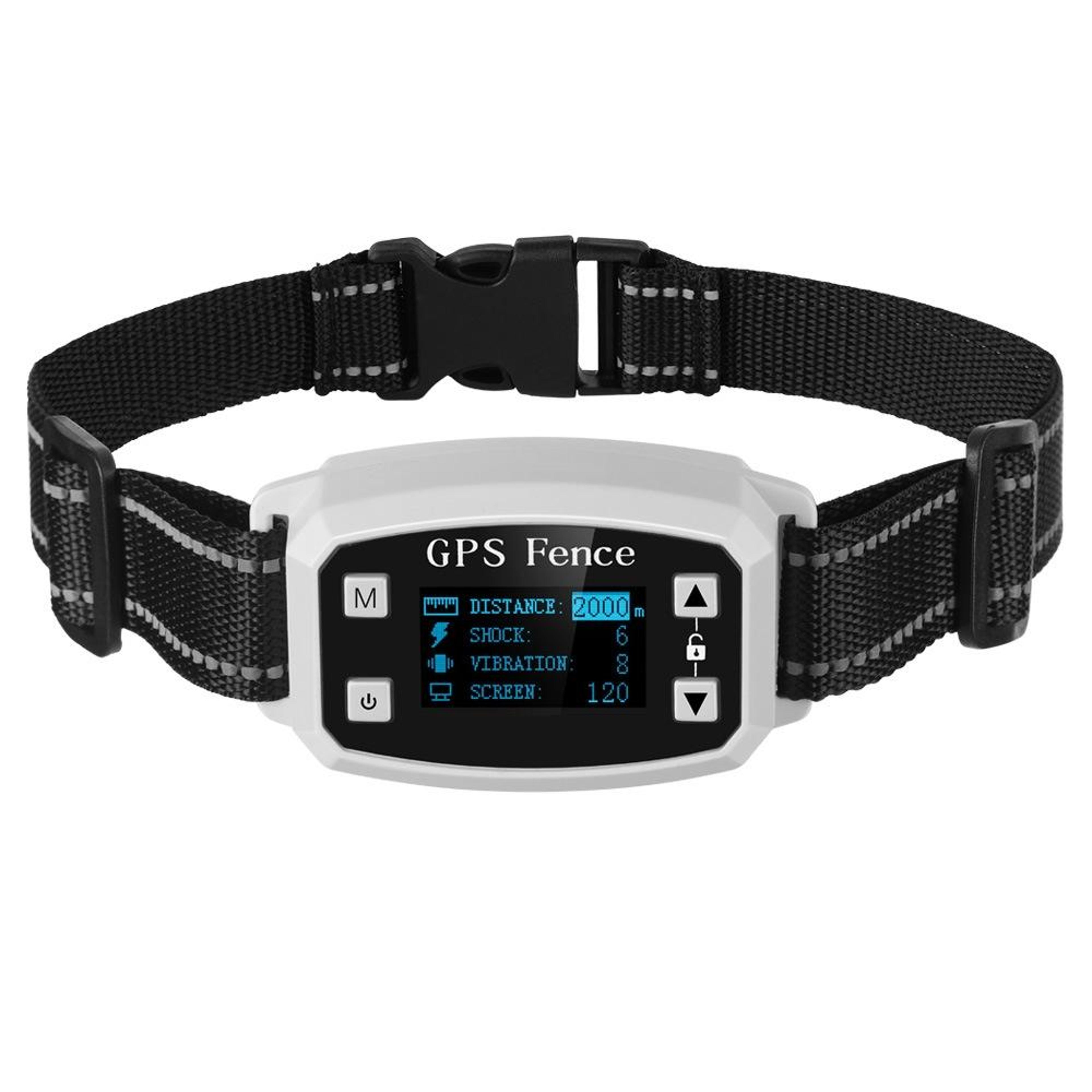safebound gps dog fence & training collar with oled display