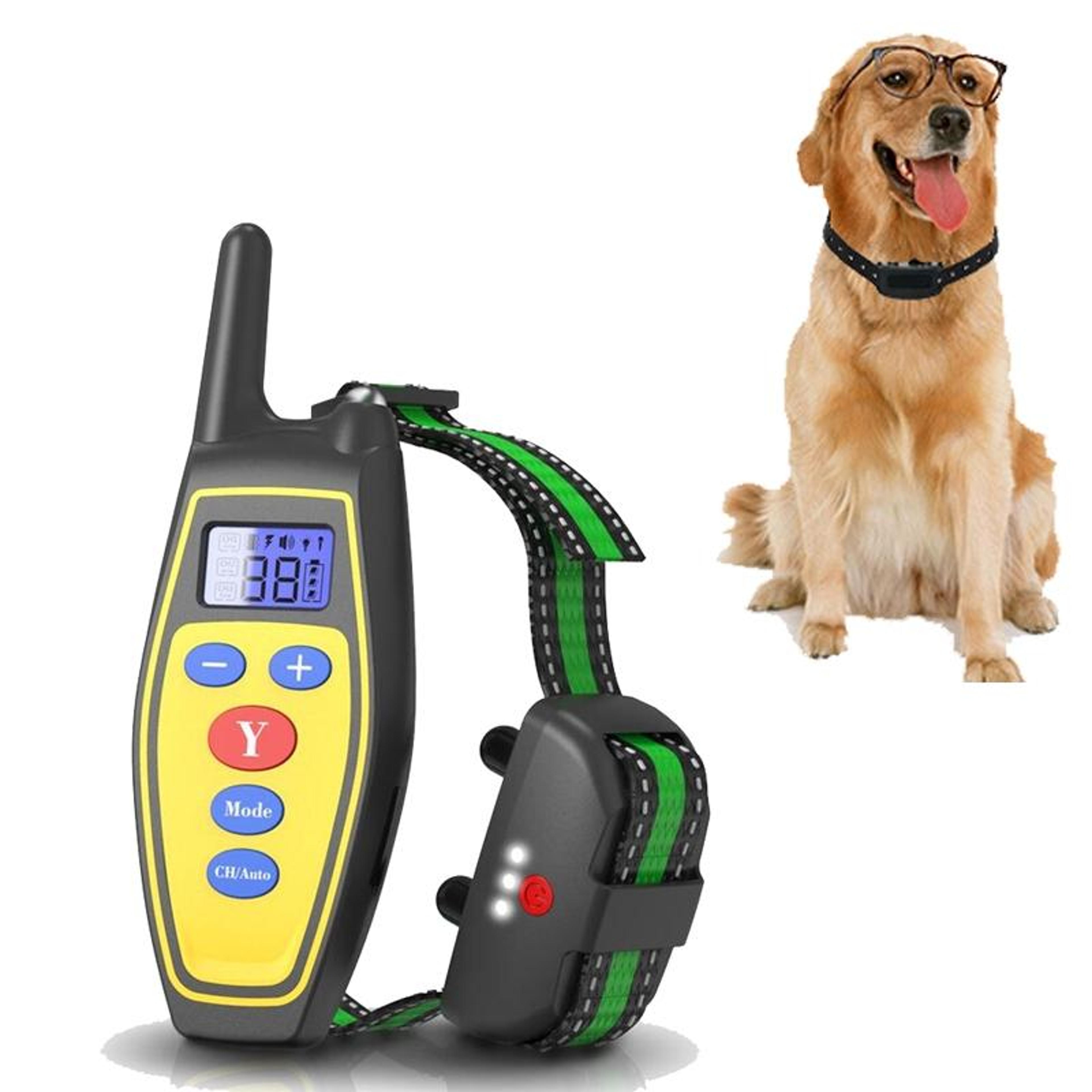 ultrarange waterproof dog training collar with remote, vibration, sound & adjustable static modes