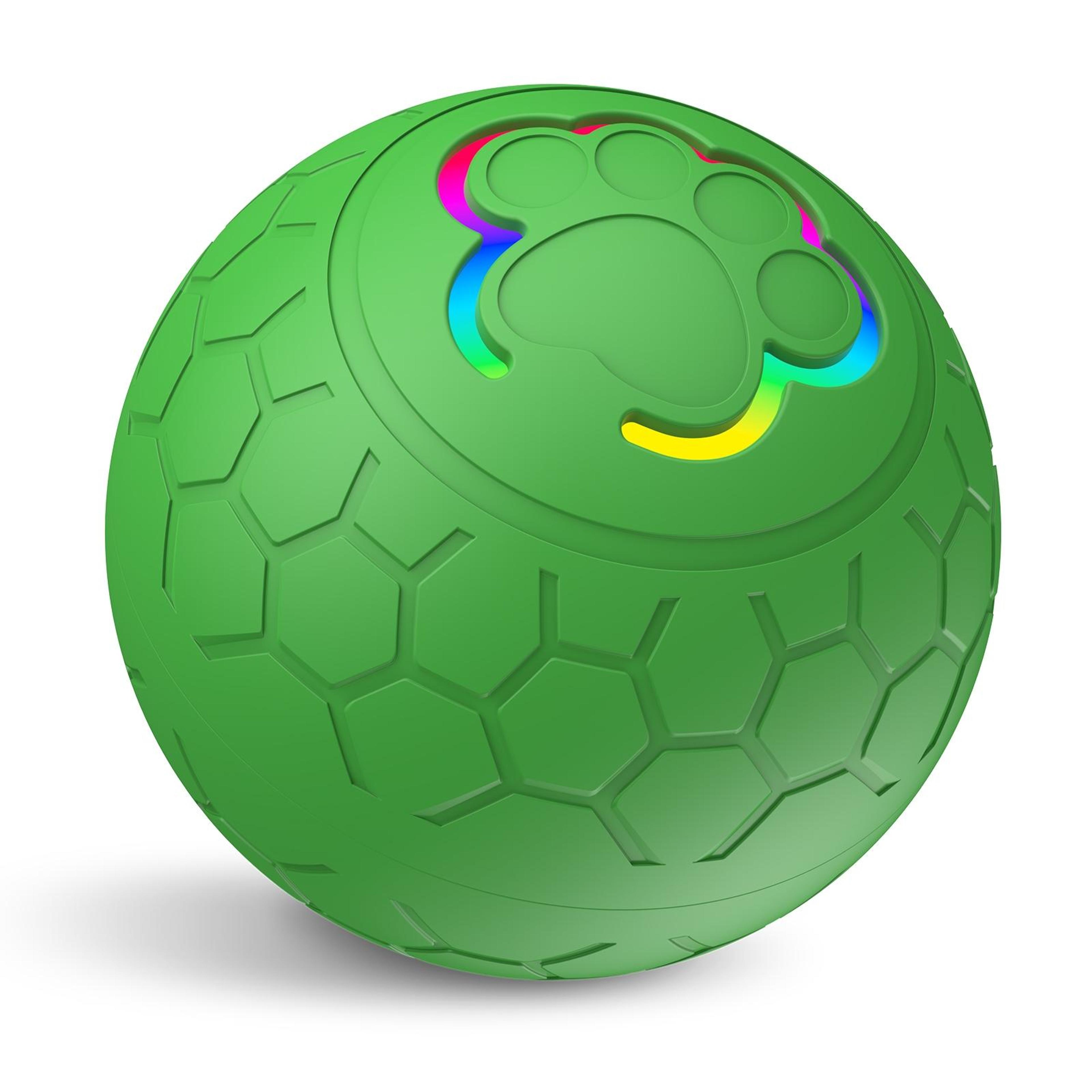 glowroll interactive dog toy ball usb rechargeable light up pet ball for small, medium & large dogs