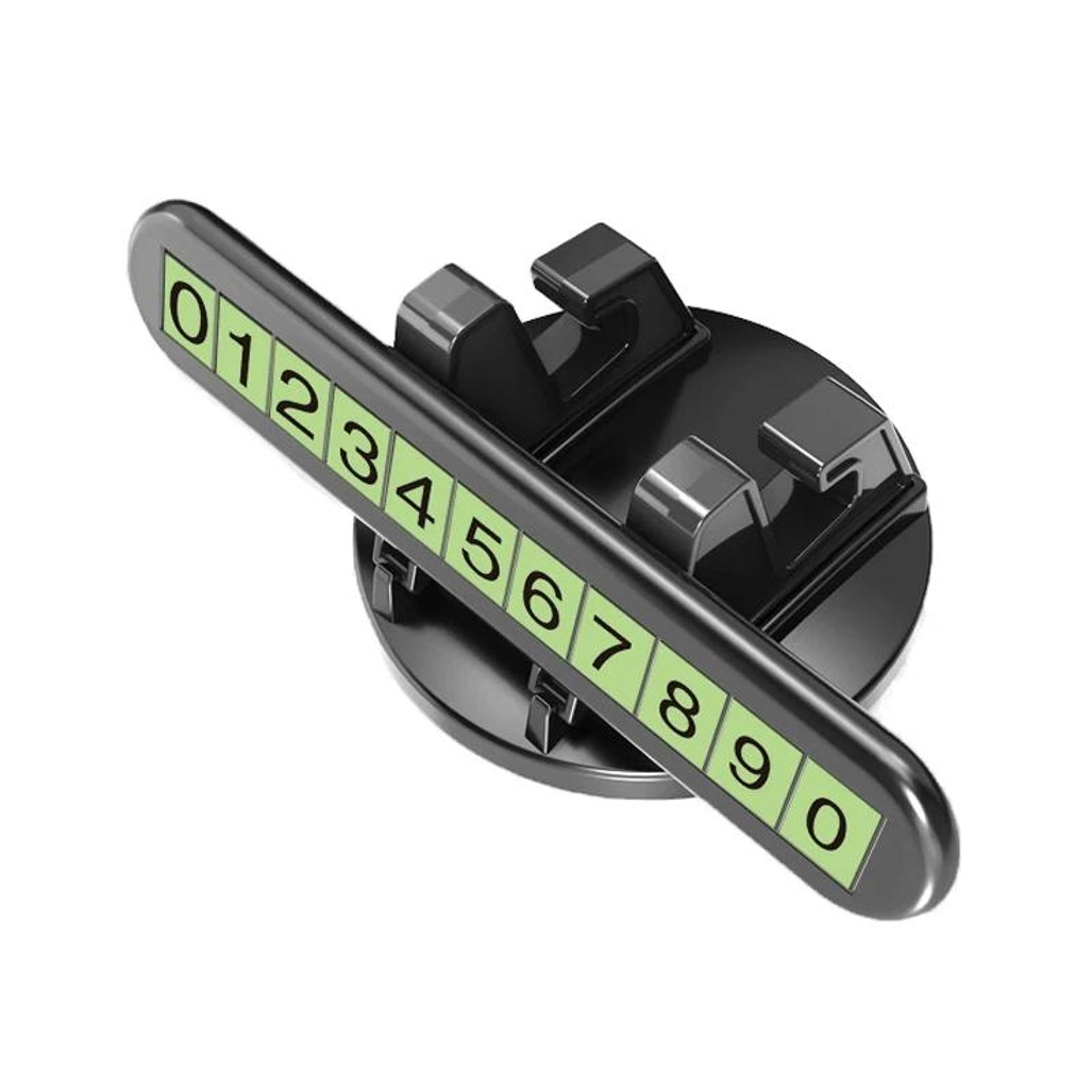 2 in 1 car phone holder & hidden parking number plate for dashboard