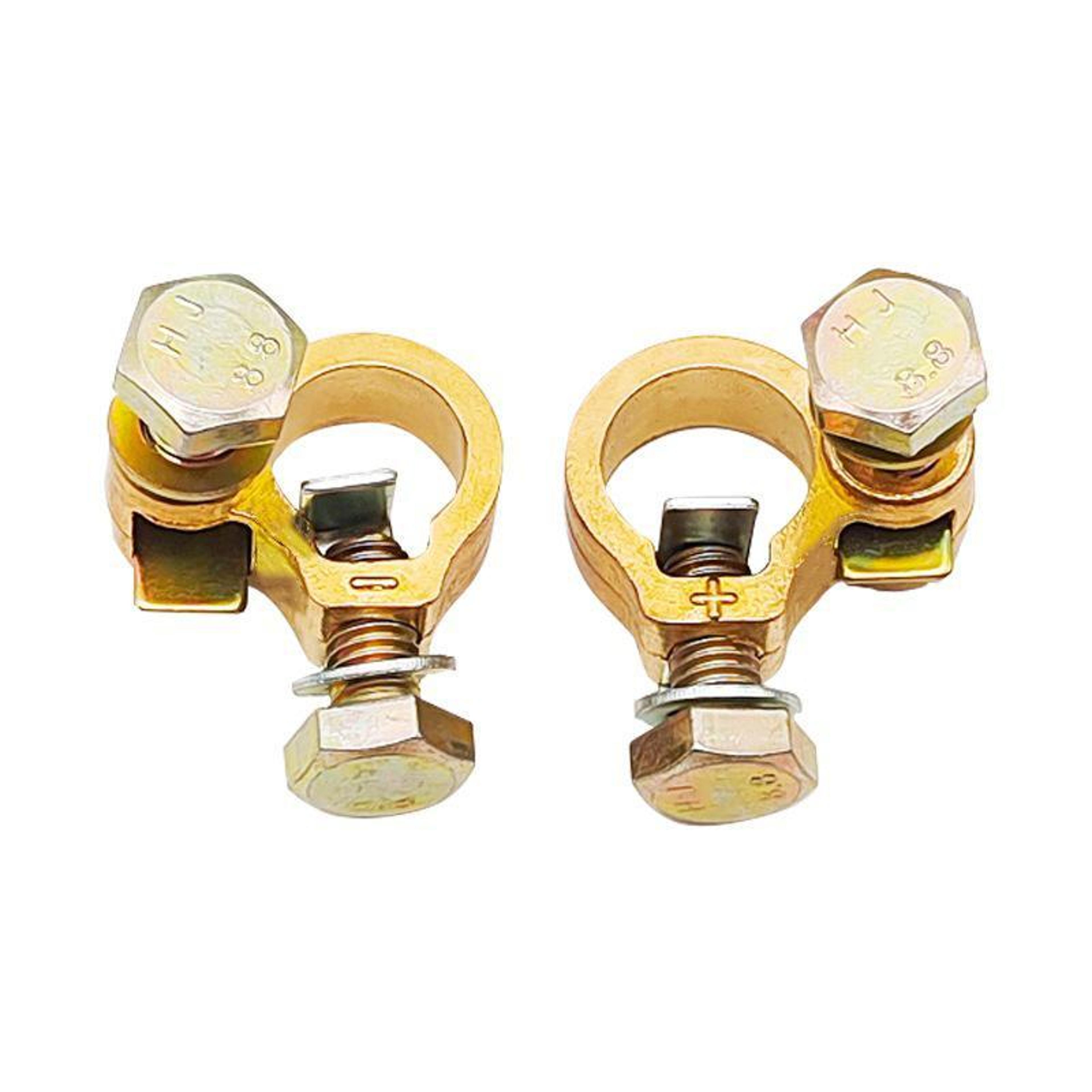 heavy duty brass battery terminal connectors for cars, trucks & marine batteries