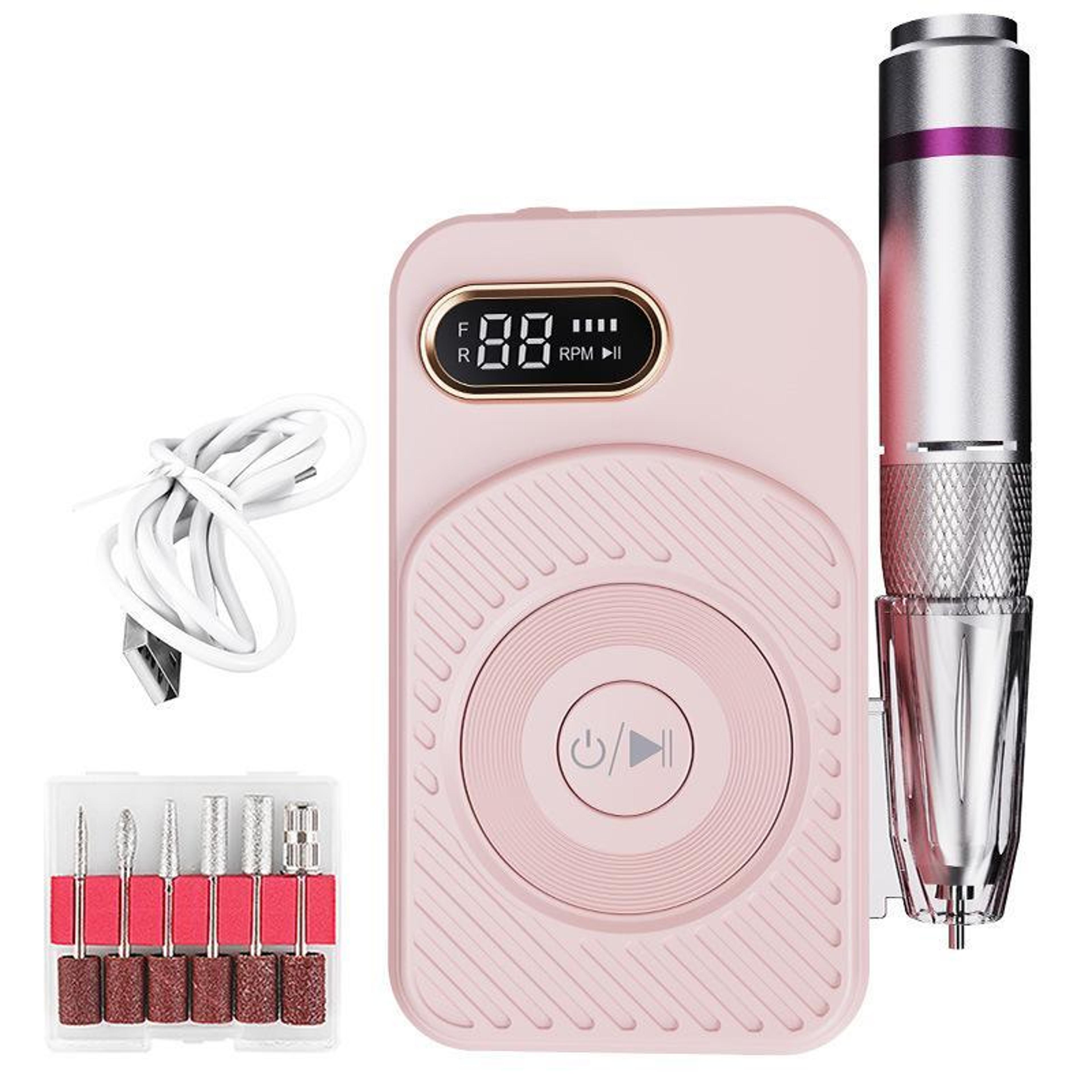 blueque 45,000 rpm rechargeable nail drill machine portable electric nail file kit