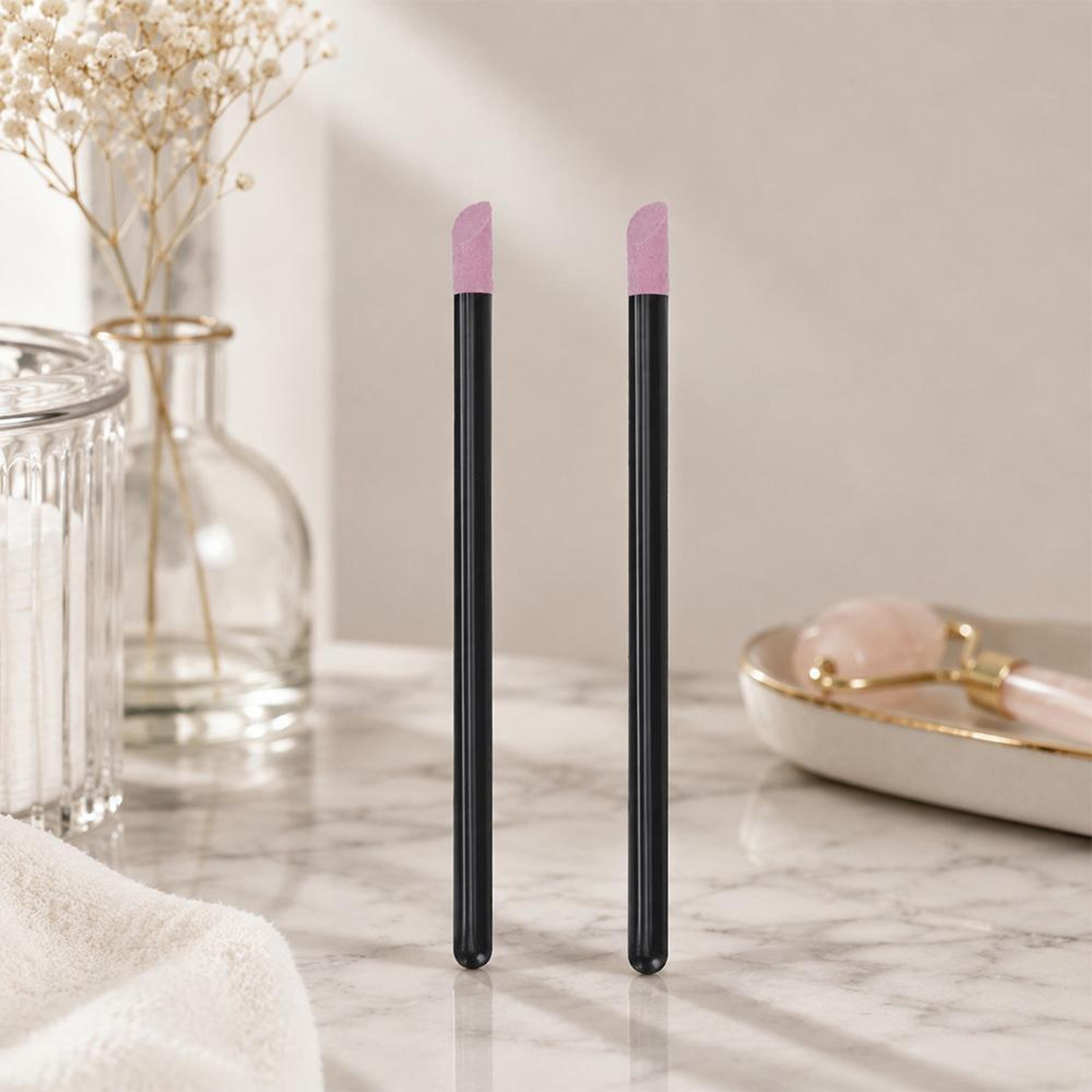 angled quartz nail polishing pen set precision nail cleaning & buffing tools