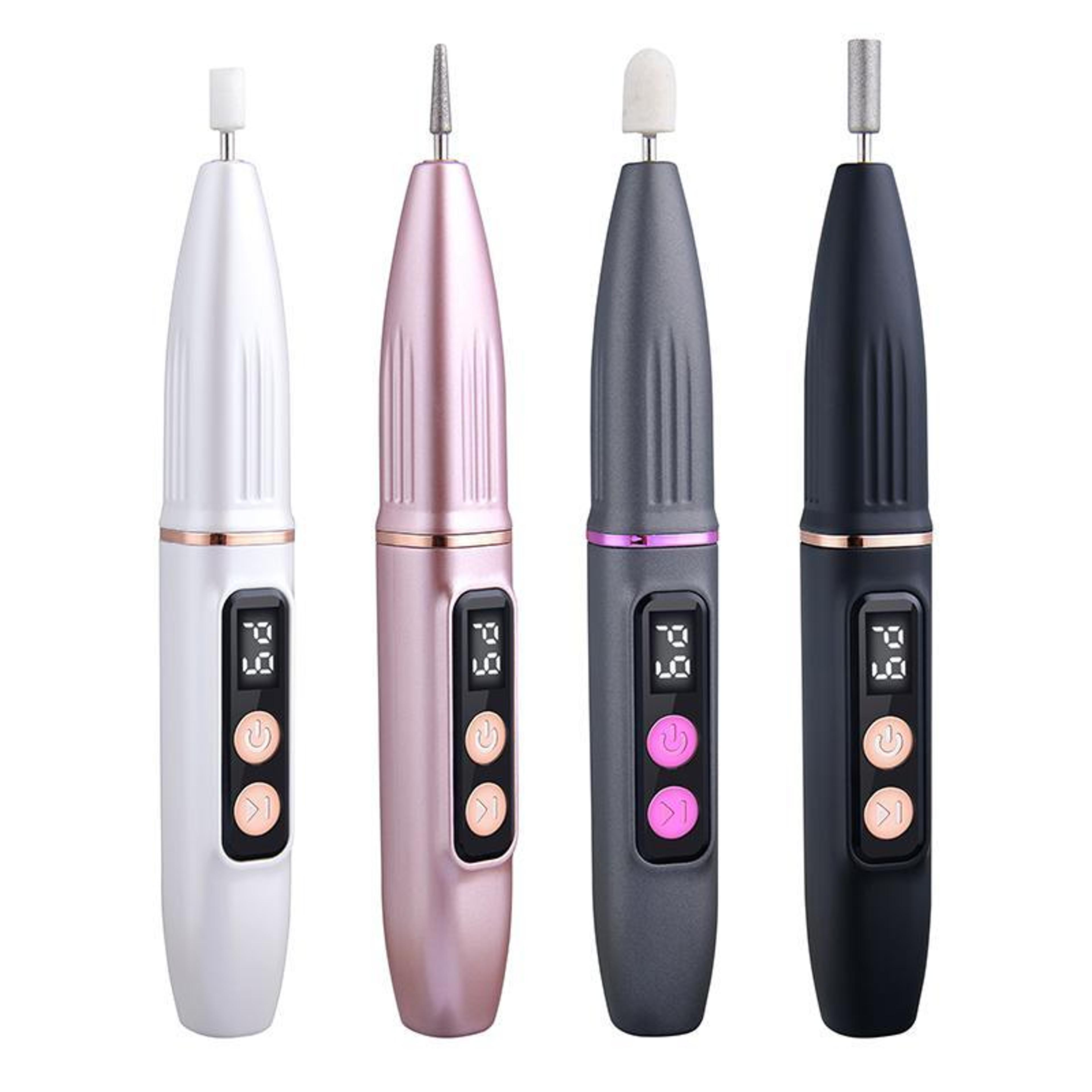 portable nail drill machine with digital display & 9 speed rechargeable nail file