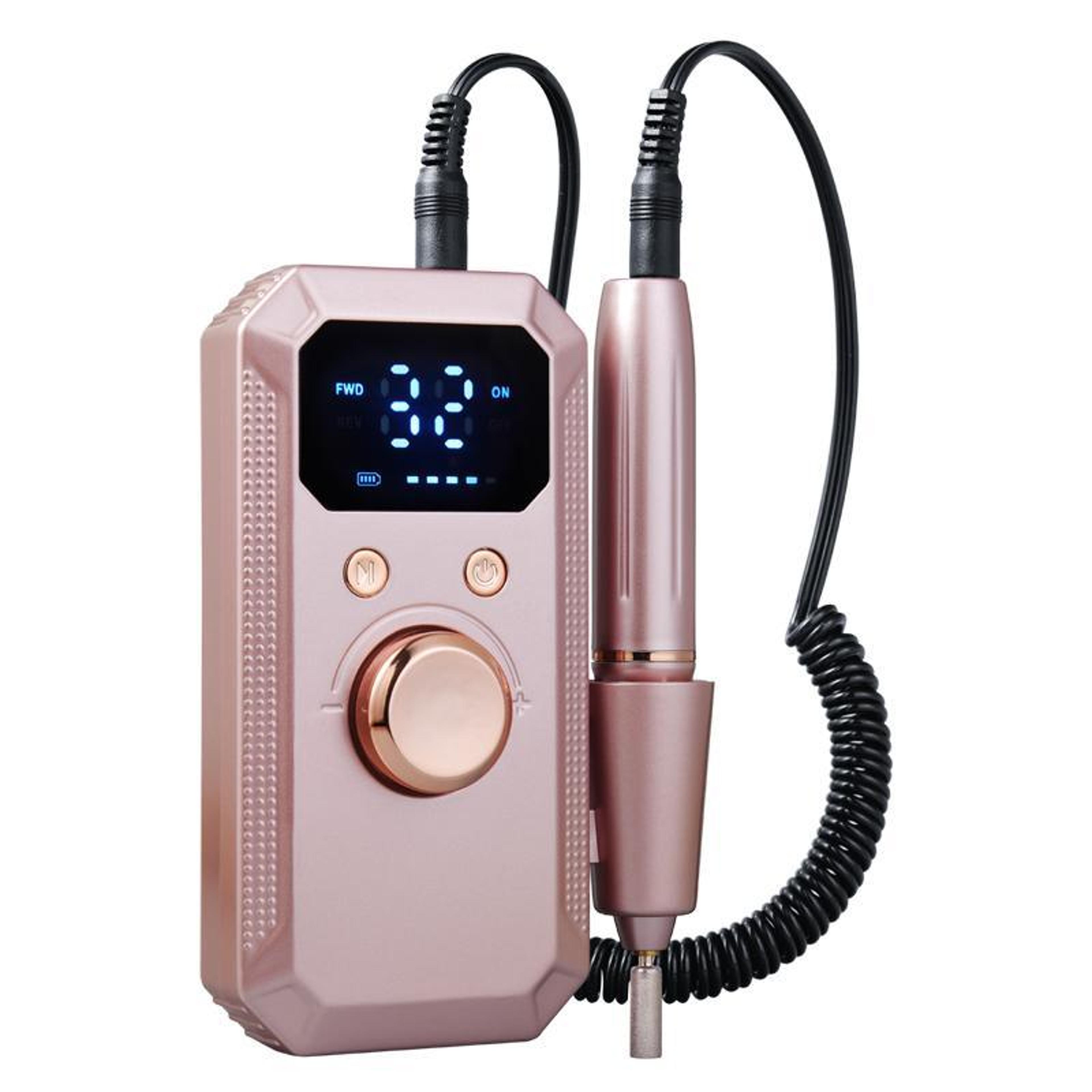 glx 019 rechargeable electric nail drill with led display & precision speed control