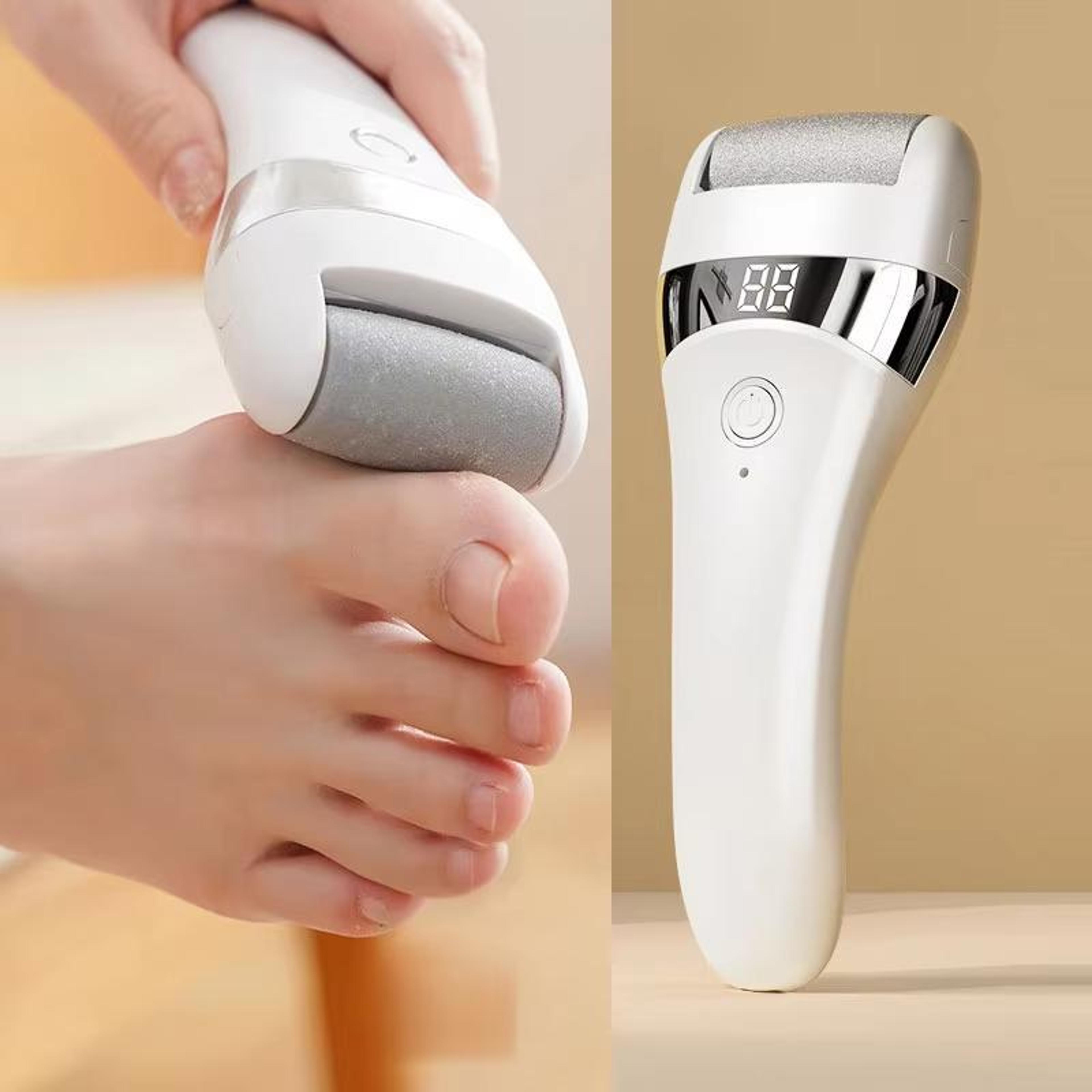 smoothstep pro rechargeable electric callus remover with 3 speed foot file and precision grinding heads