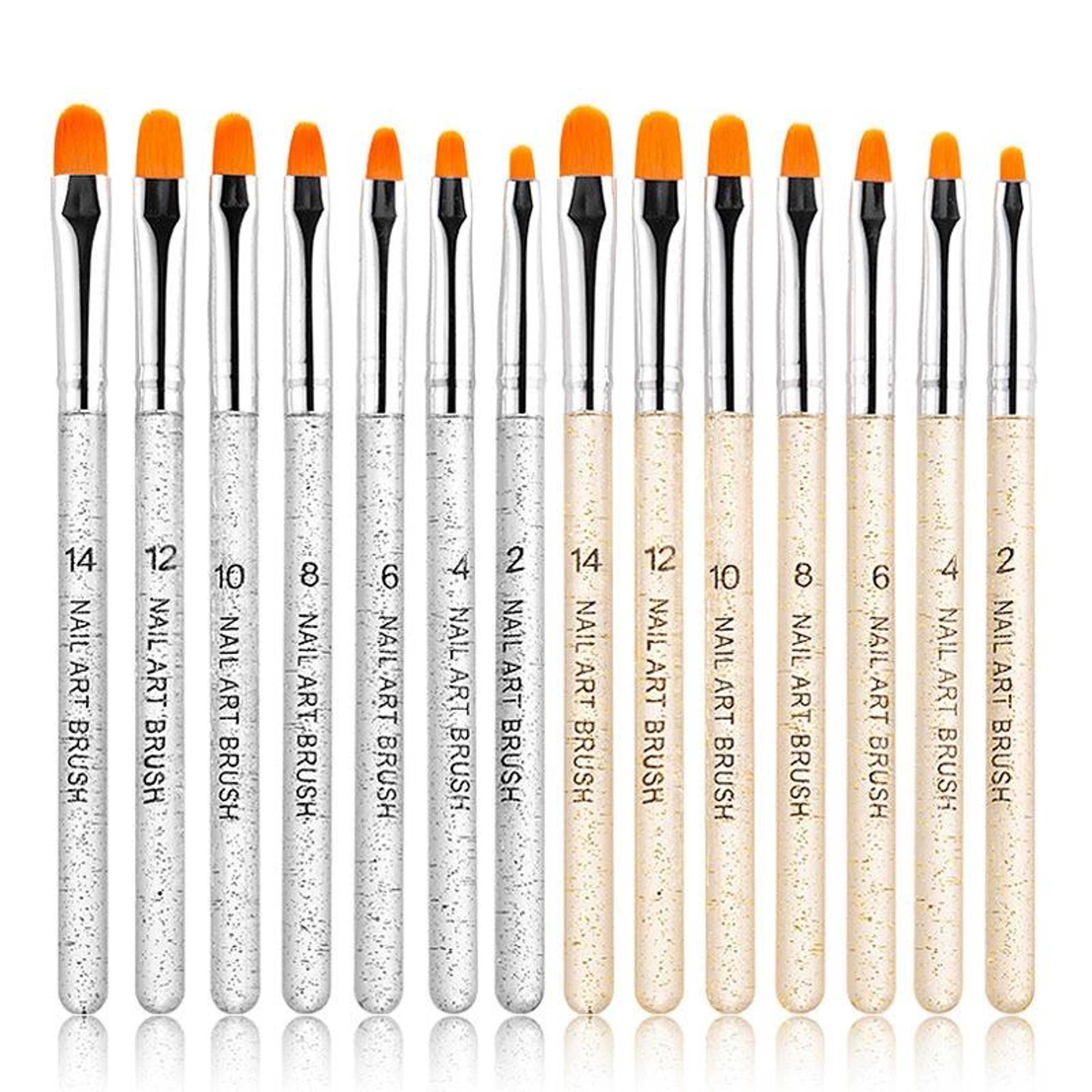7 in 1 nail art brush set with nail design pen for precision gel nail designs