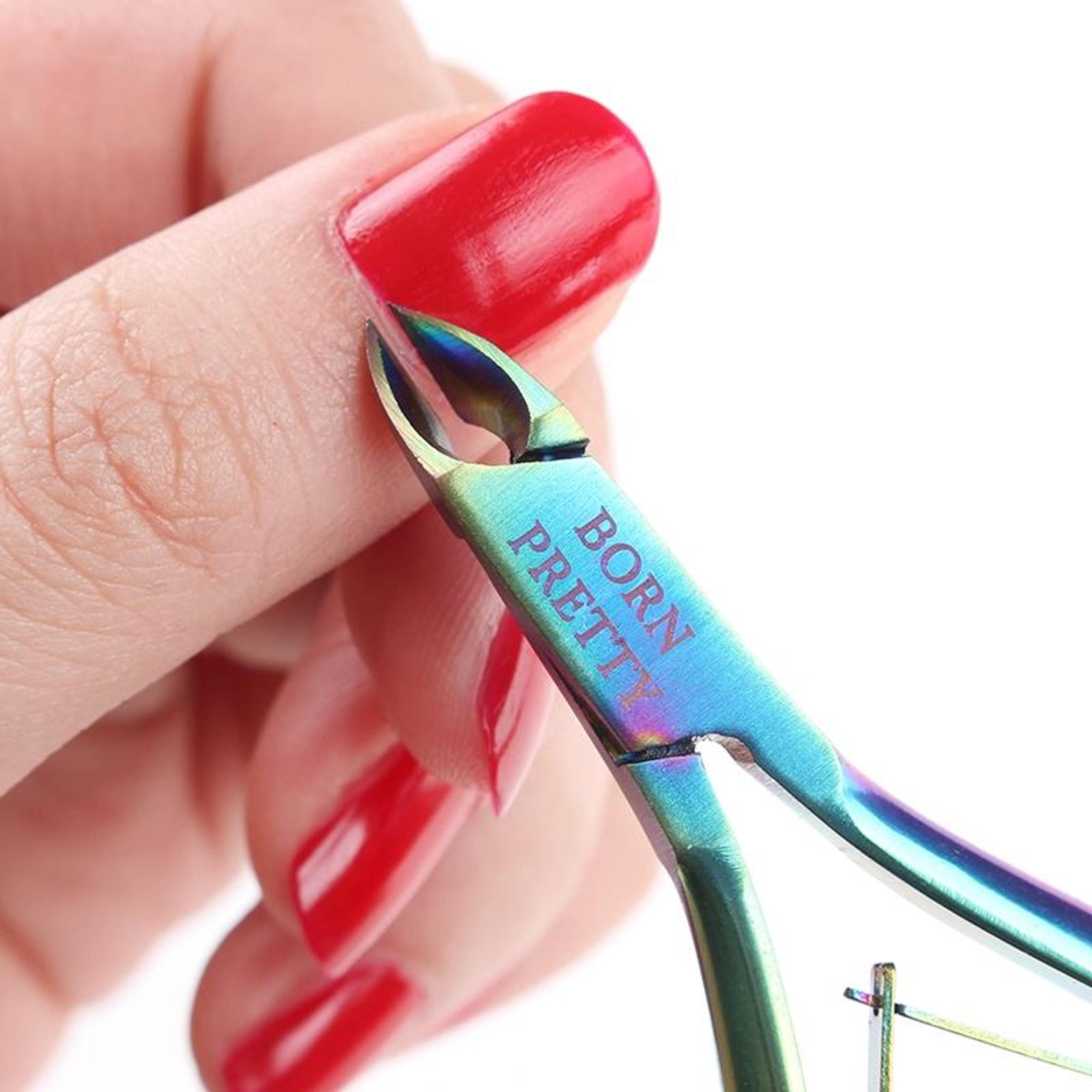 rainbow precision cuticle nipper stainless steel cuticle trimmer for professional manicure care