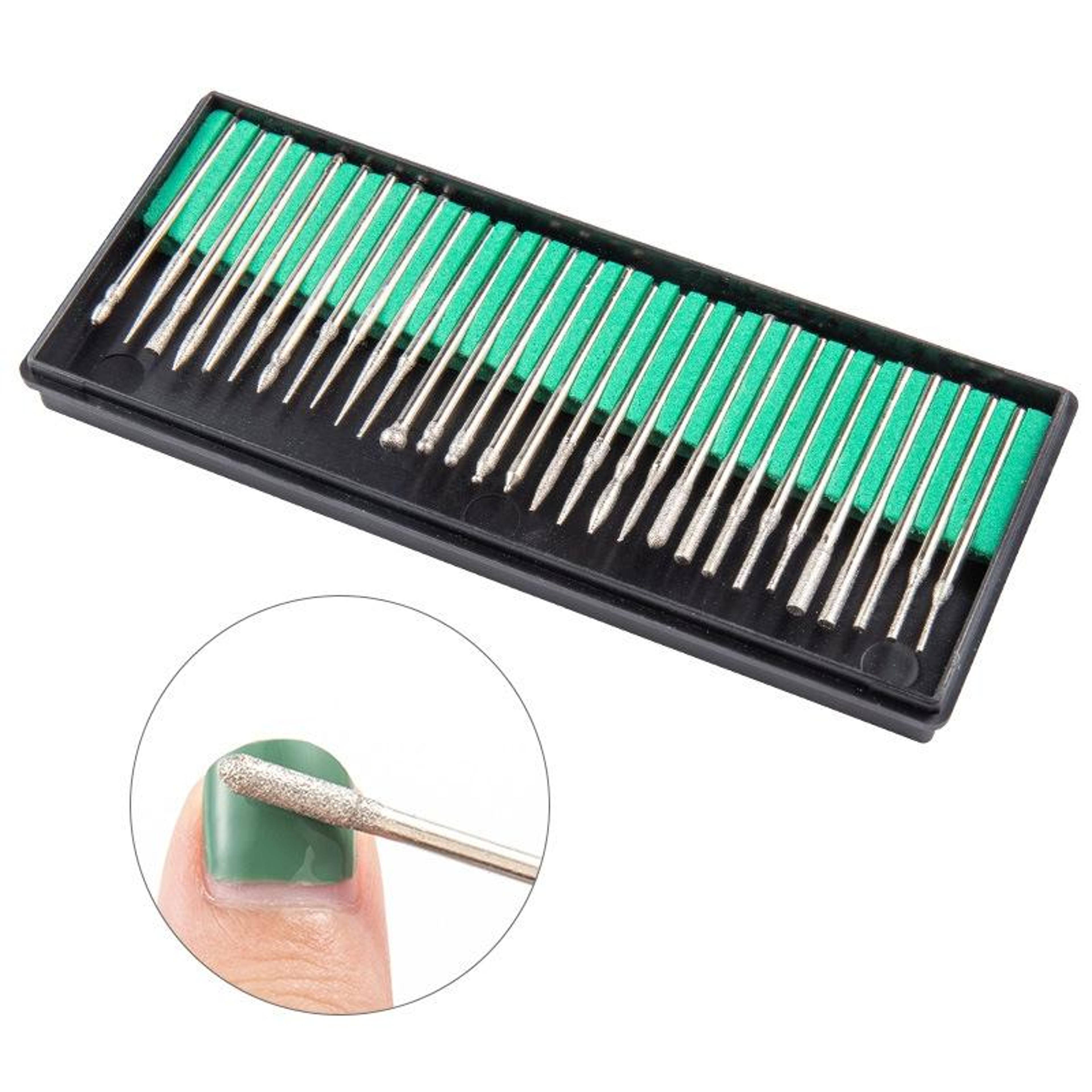 diamond nail drill bit set 30pcs professional nail file bits for gel polish removal and nail prep