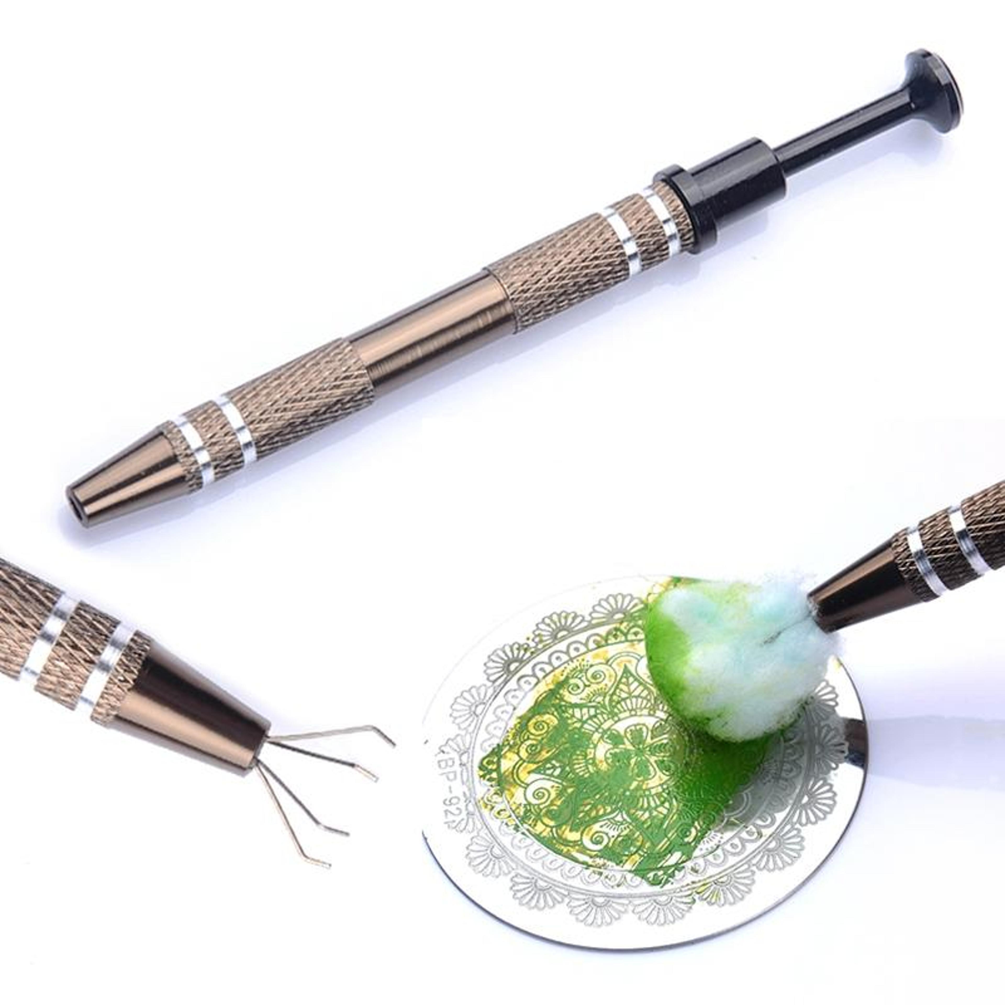 professional stainless steel nail polish remover tool cotton claw manicure pen for mess free removal