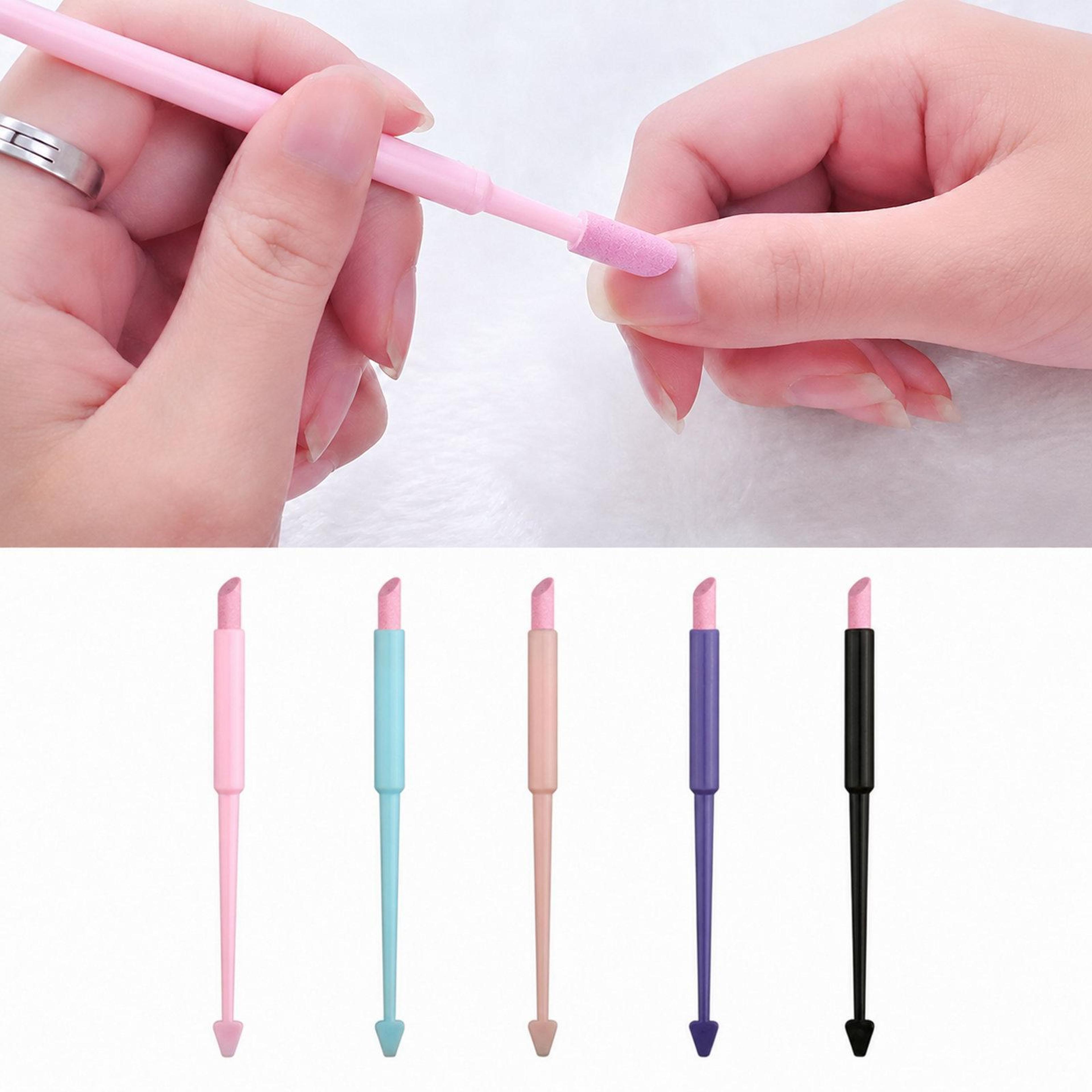 quartz precision cuticle remover set 5pcs double ended nail care & dead skin removal tools