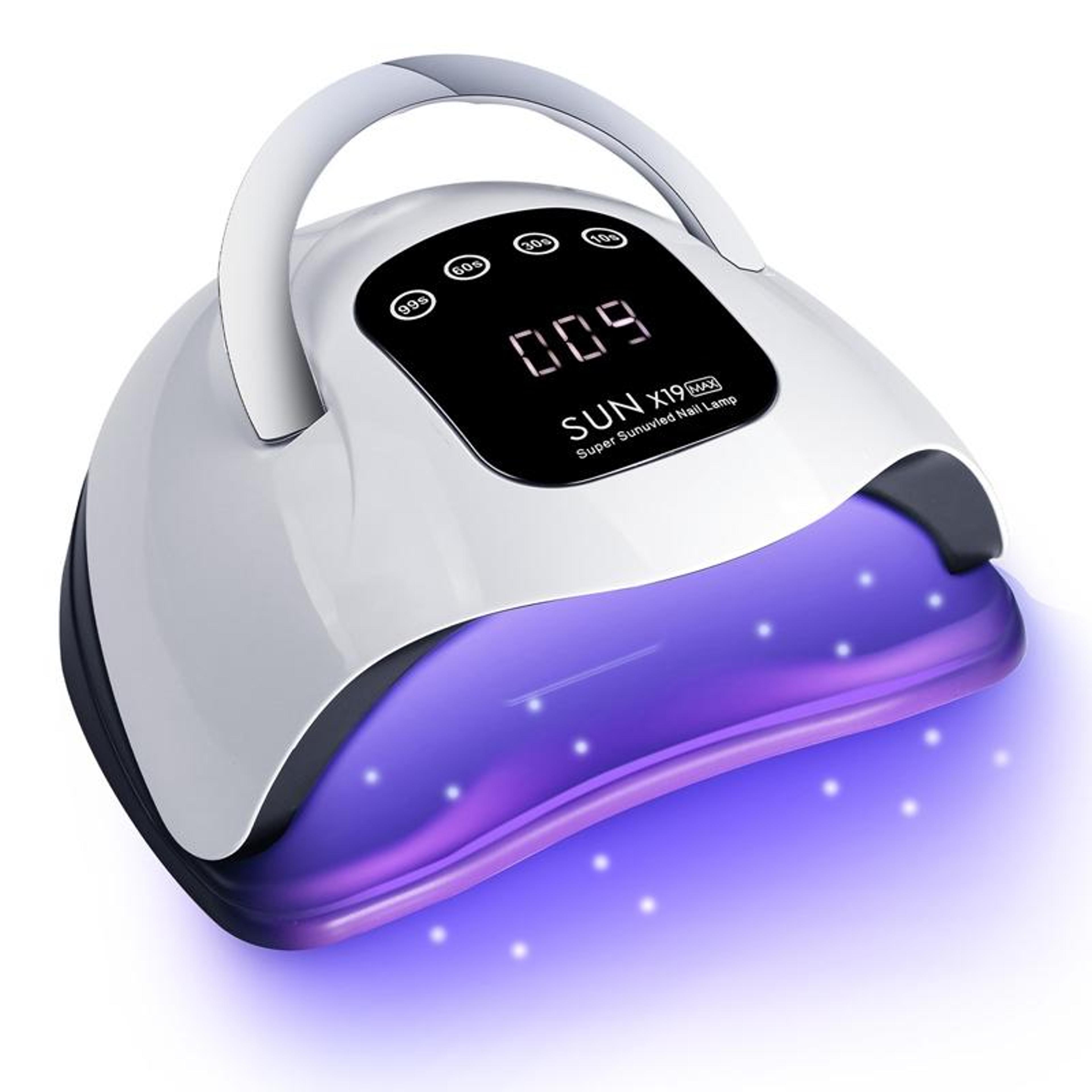 x19 max 320w uv led nail lamp fast cure gel nail dryer with smart sensor & lcd timer