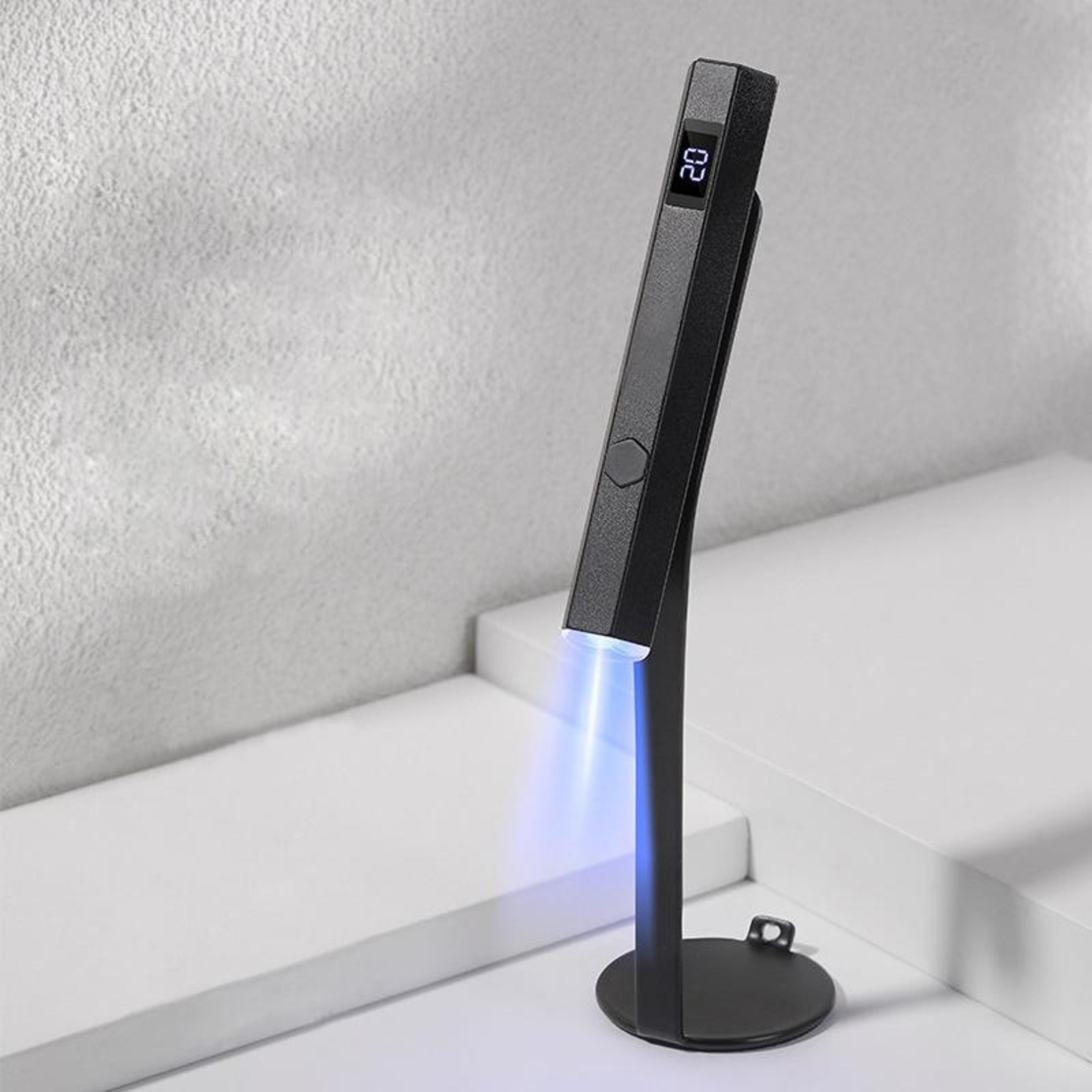 portable uv nail lamp with magnetic stand & led timer for fast nail curing