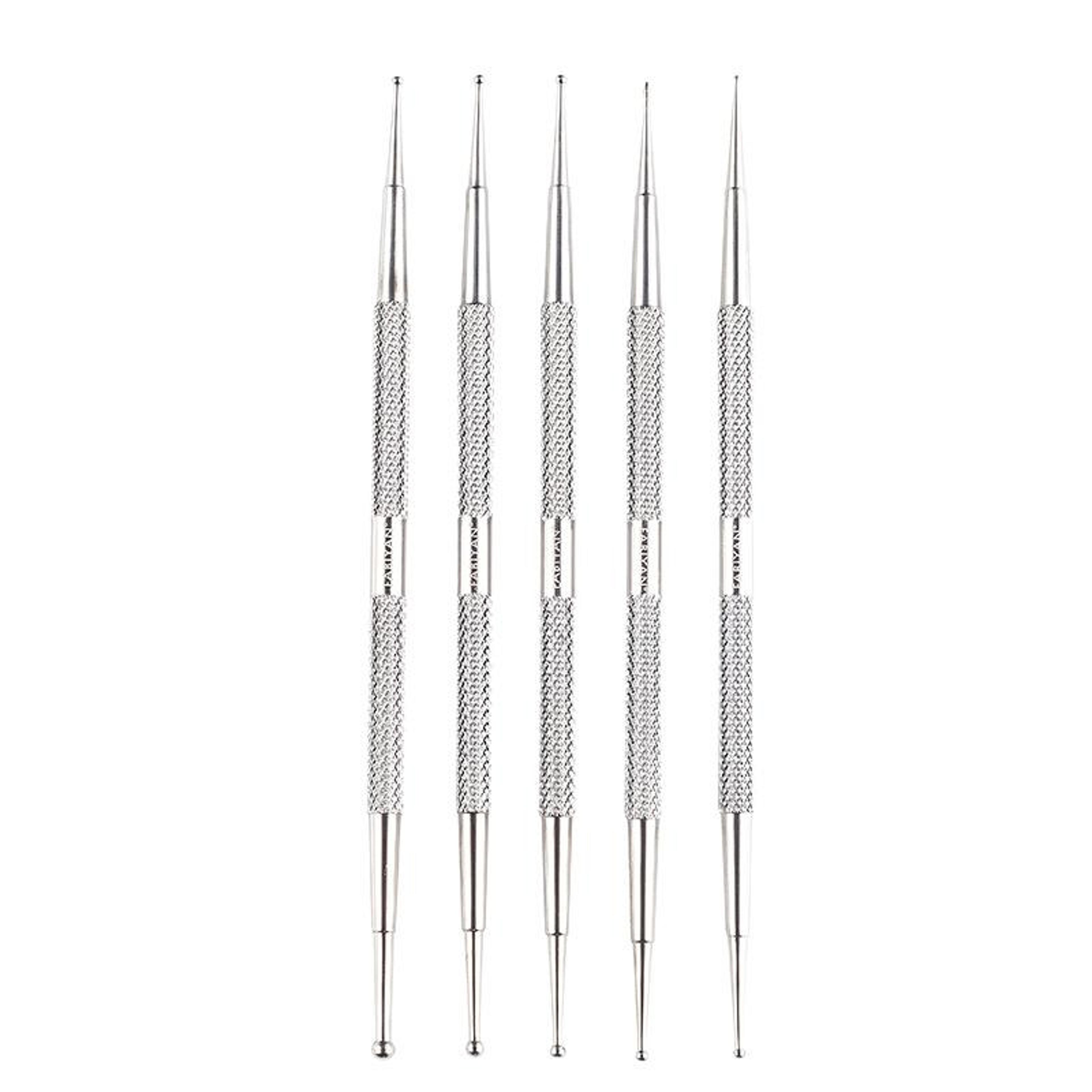 professional stainless steel nail dotting pen for precision nail art & manicure design