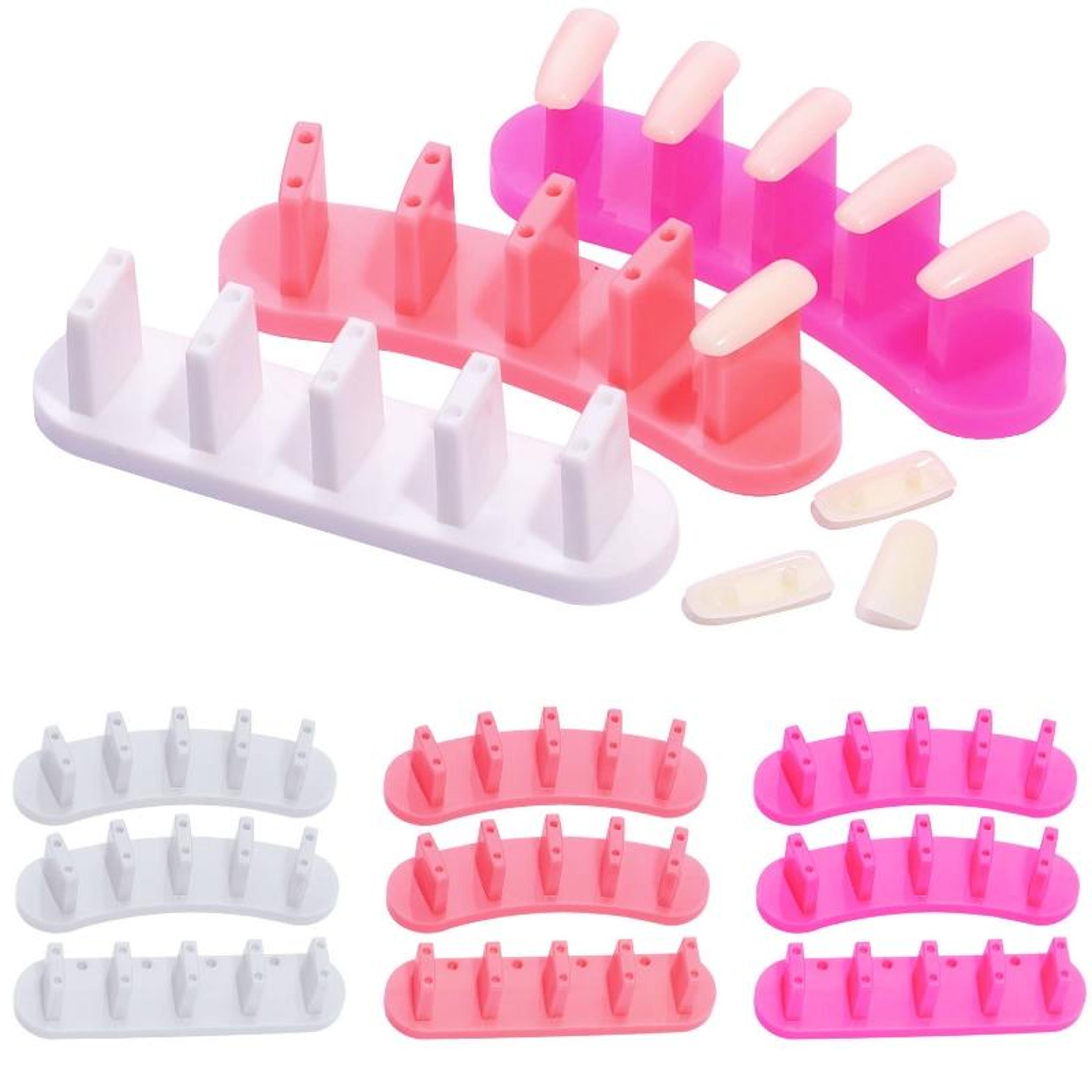 professional nail practice stand & nail display stand set with 30 detachable tips