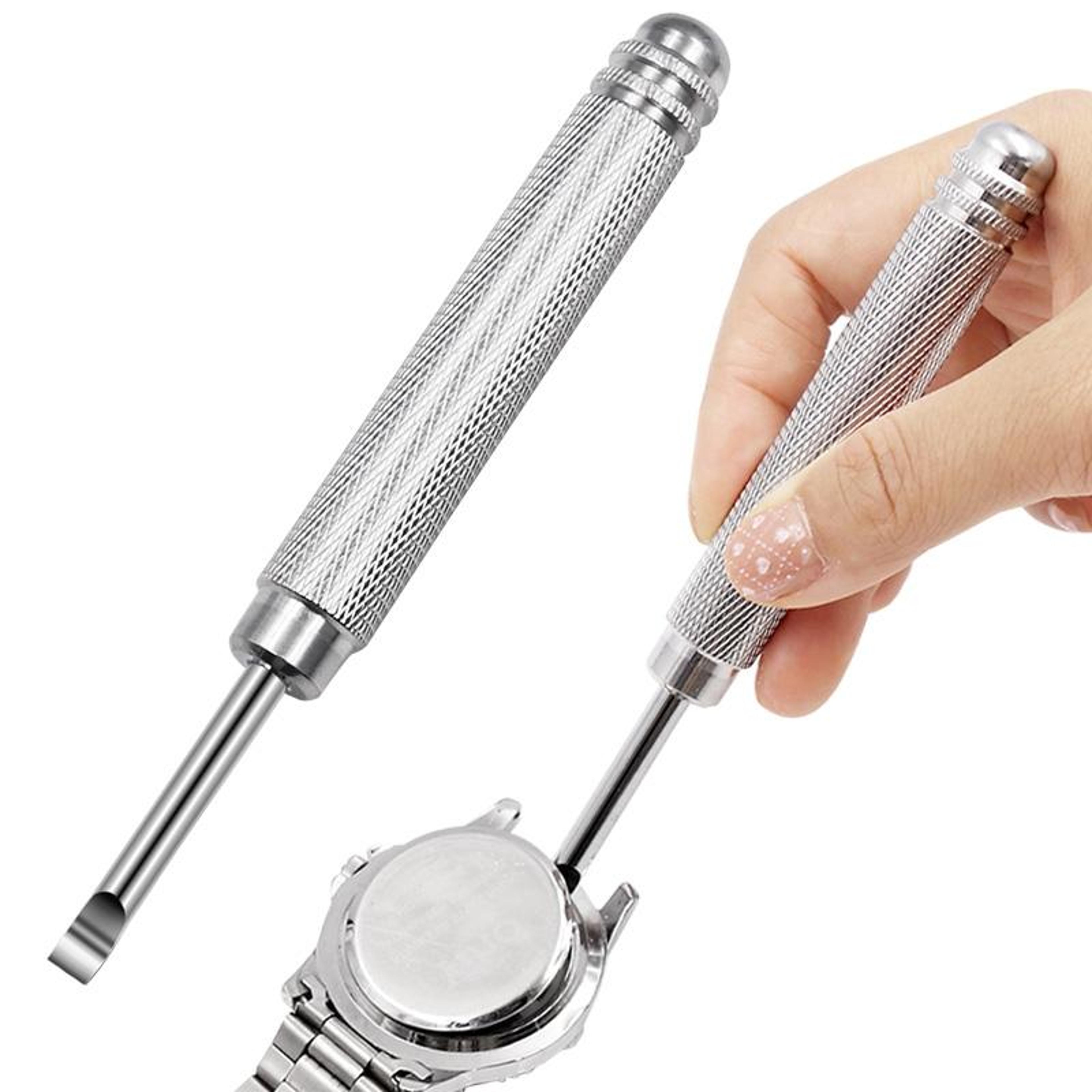 precision watch battery opener & watch case pry tool for easy battery replacement