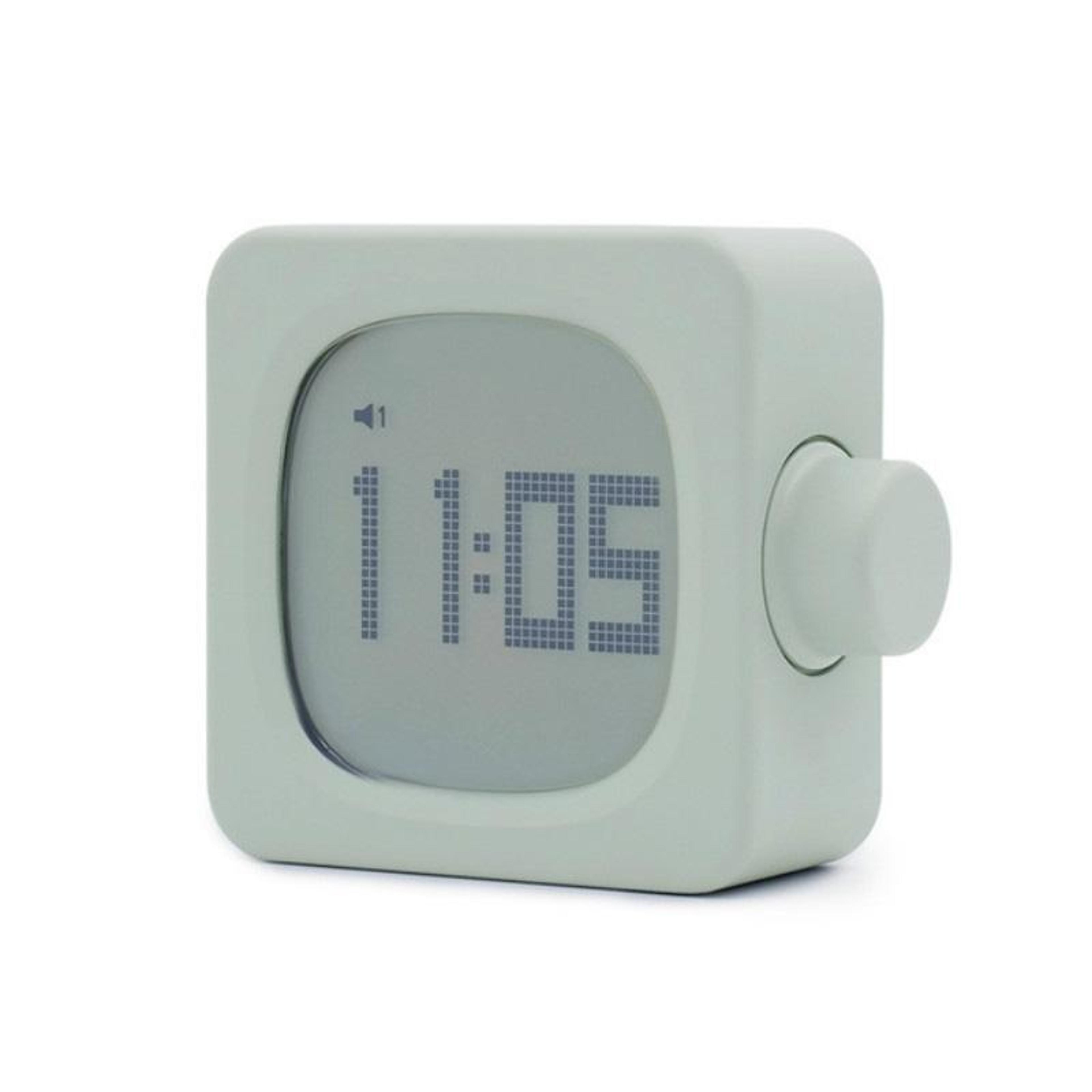 silentglow dual alarm clock with night light & snooze for bedroom, travel & students