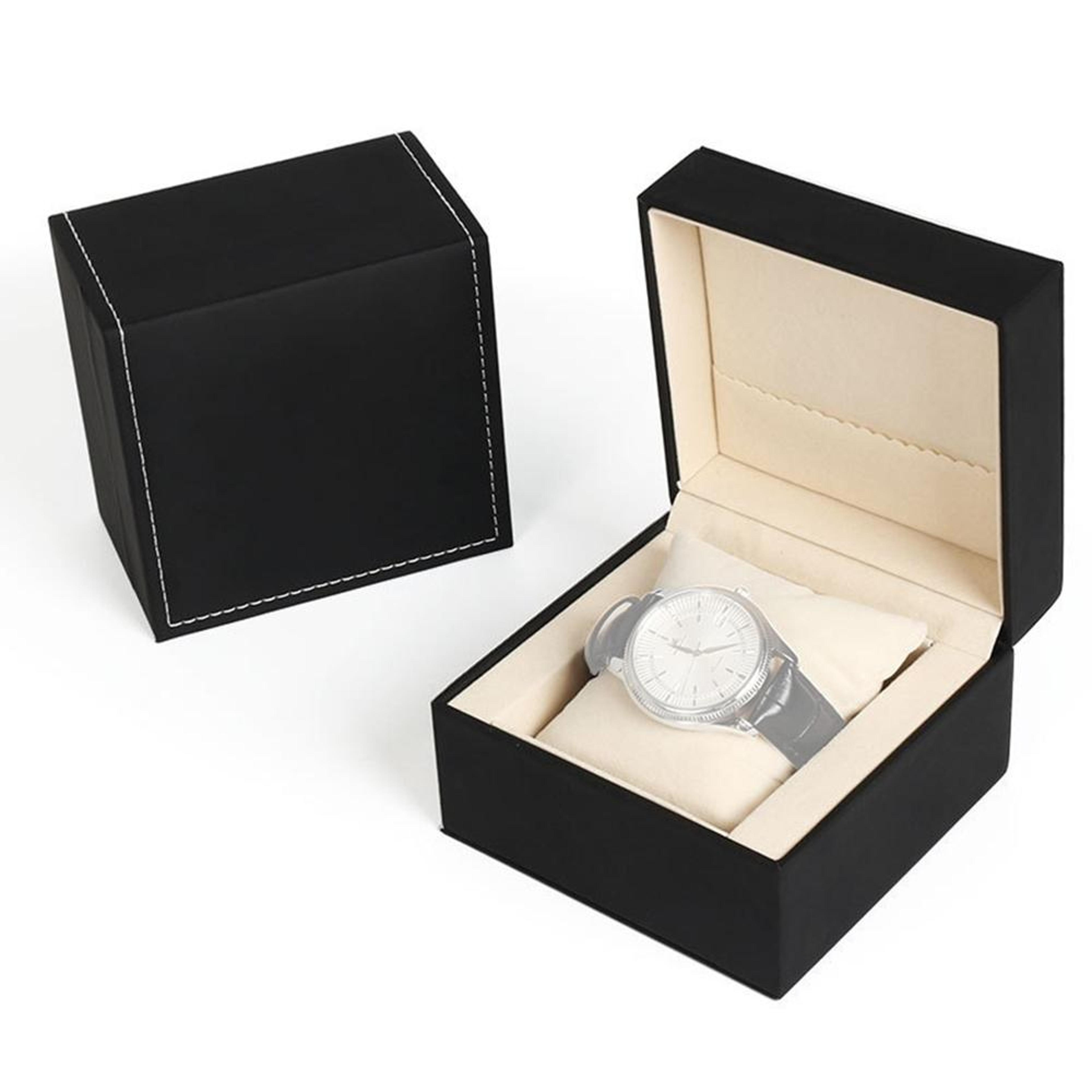 luxury pu watch storage box for wrist watches protective watch case organizer